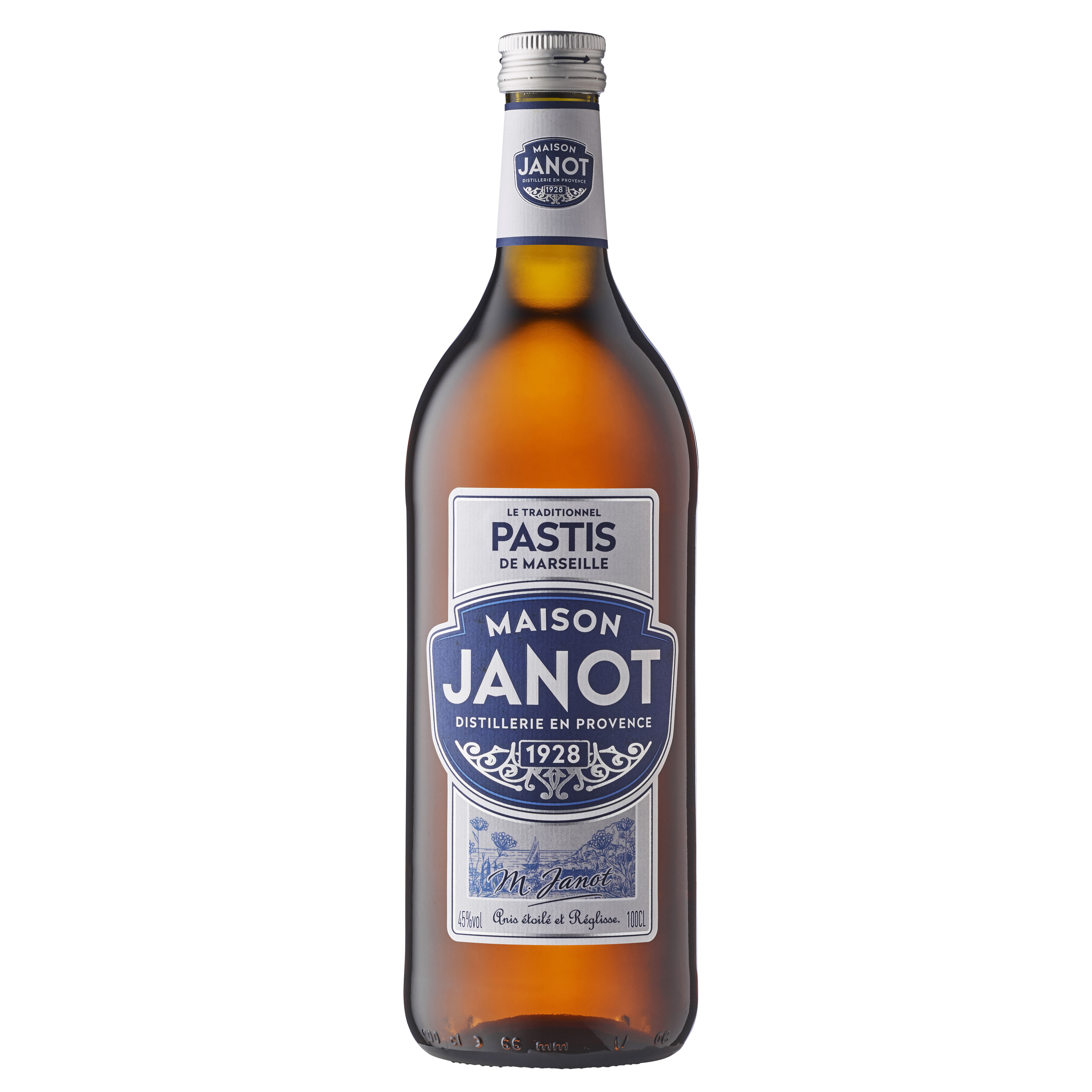 Pastis Janot Bleu 70cl 45° – Les vins du Vert Marais