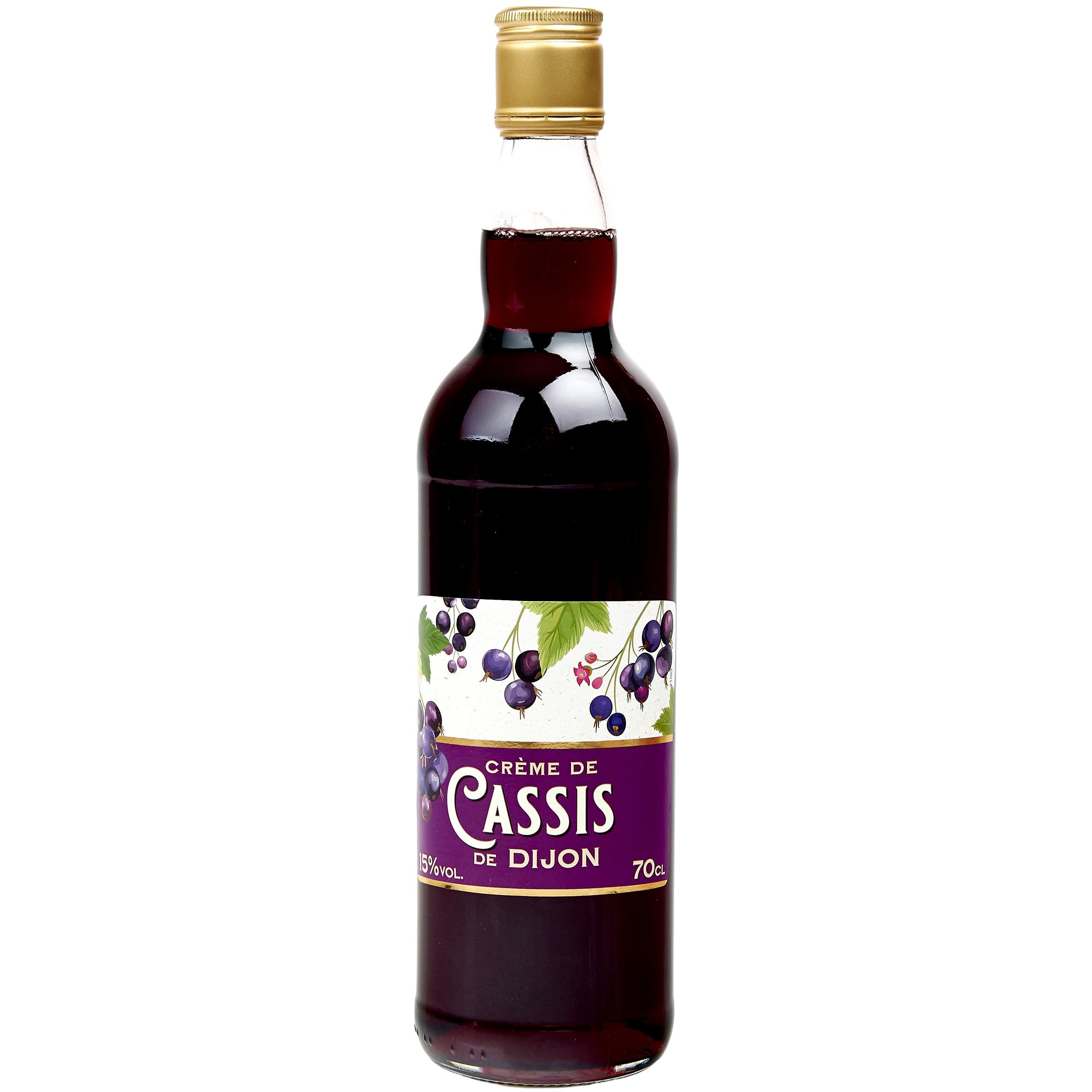 Liqueur crème de cassis Supercassis VEDRENNE : la bouteille de 70