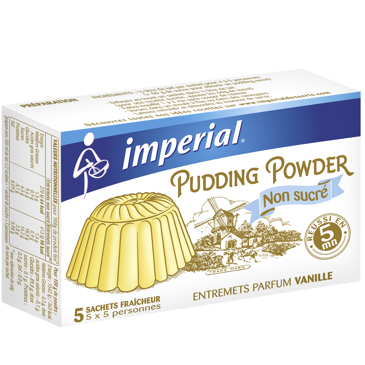 Impérial poudre pudding vanille 1 kg BELGE CHOCKIES