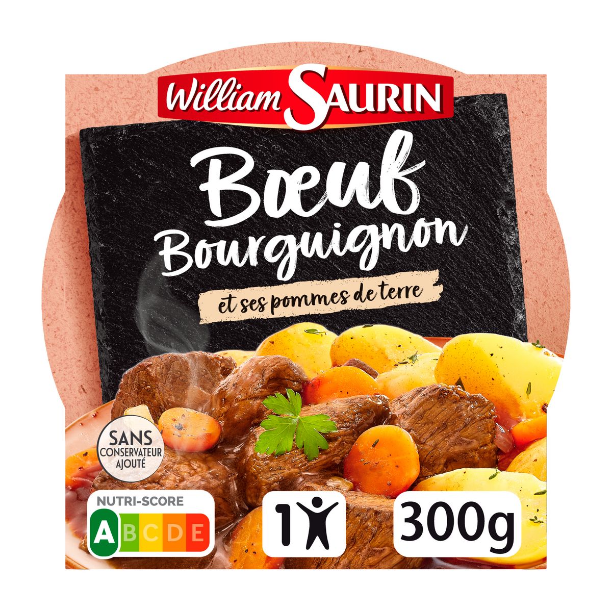 WILLIAM SAURIN Bœuf bourguignon pommes de terre 1 personne 300g