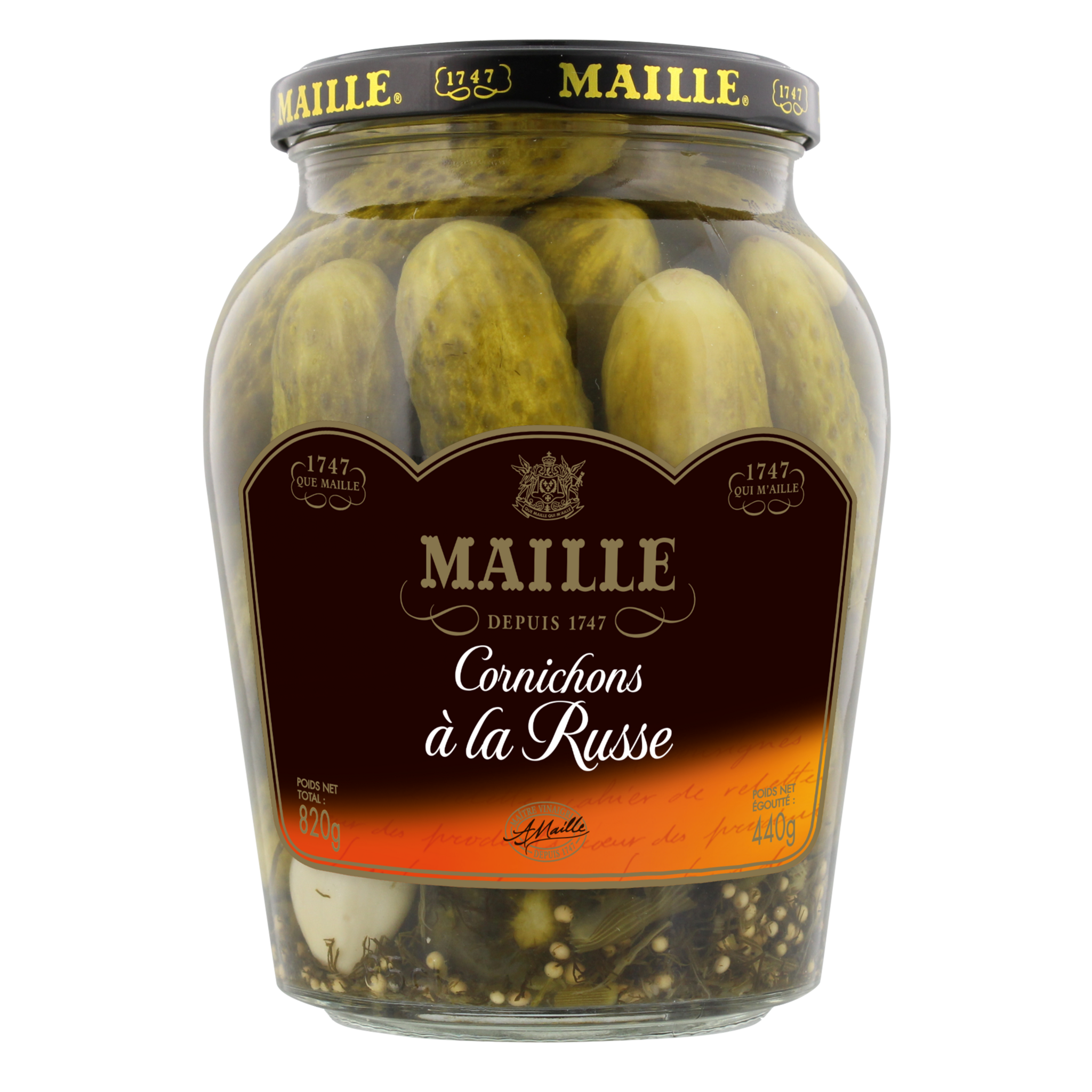 Maille - Cornichons à la Russe Bocal 440 g