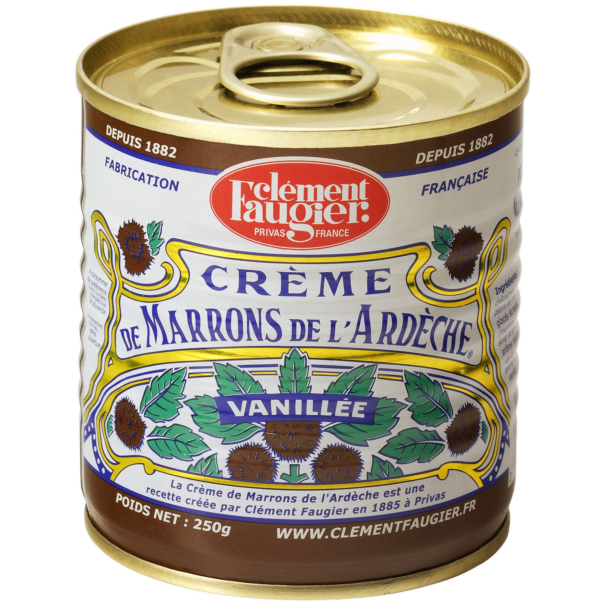 FAUGIER Crème de marrons de l'Ardèche vanillée 250g pas cher 
