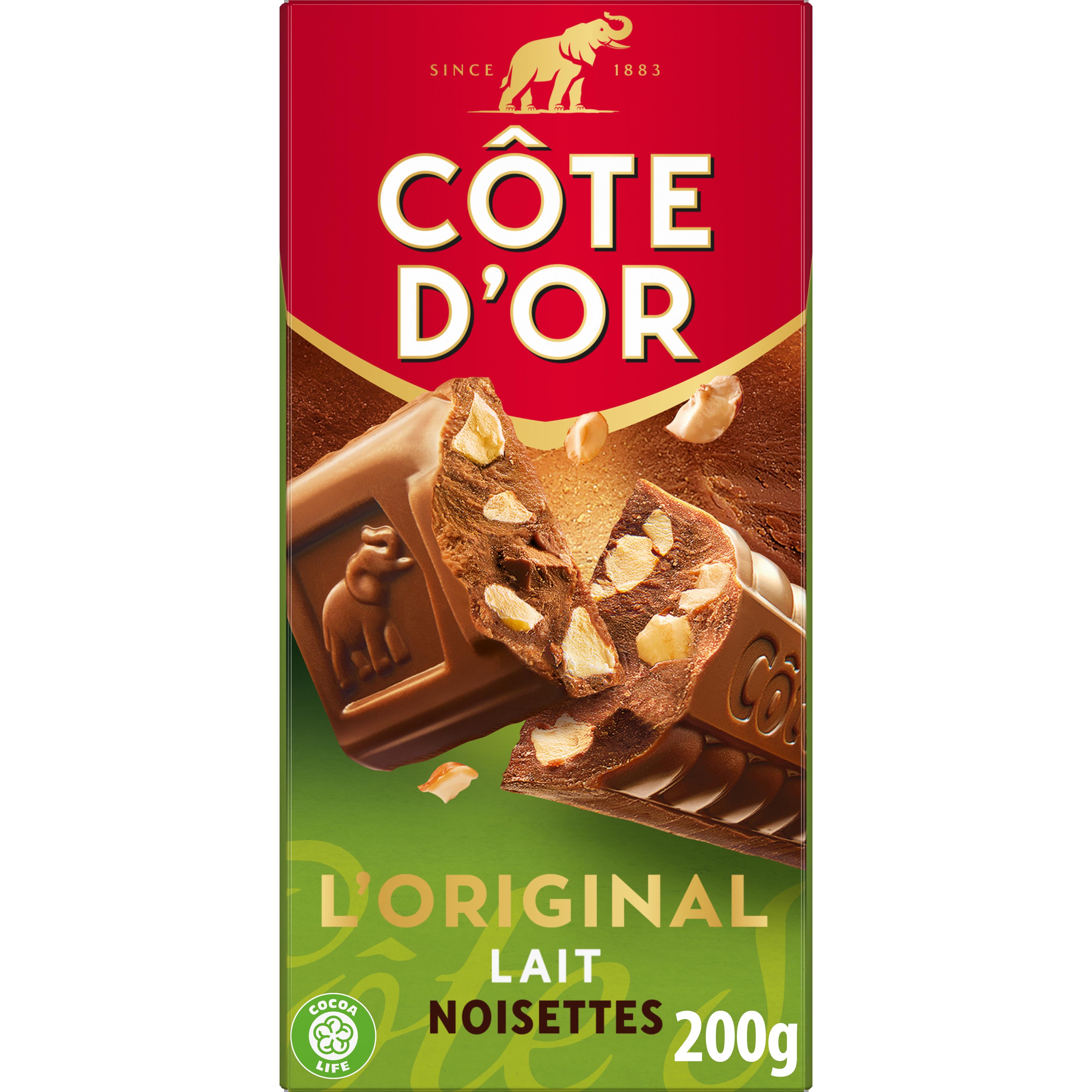 Chocolat au lait noisette, Côte d'Or (180 g)