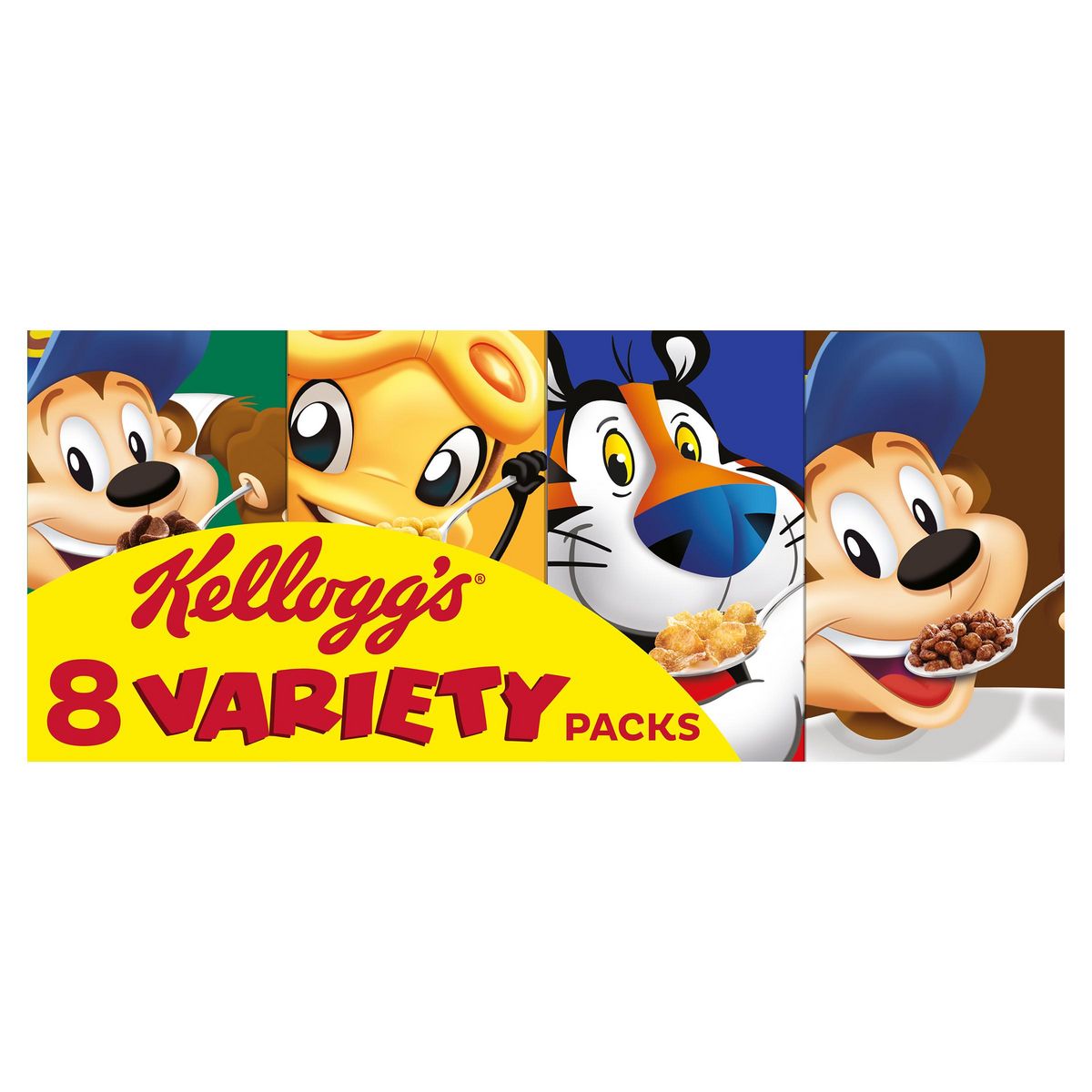 KELLOGG'S Céréales 8 variétés mini paquets individuels 8 paquets