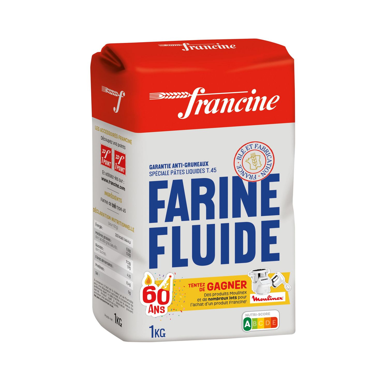 Farine fluide T45 - Farine Francine sans grumeaux T45