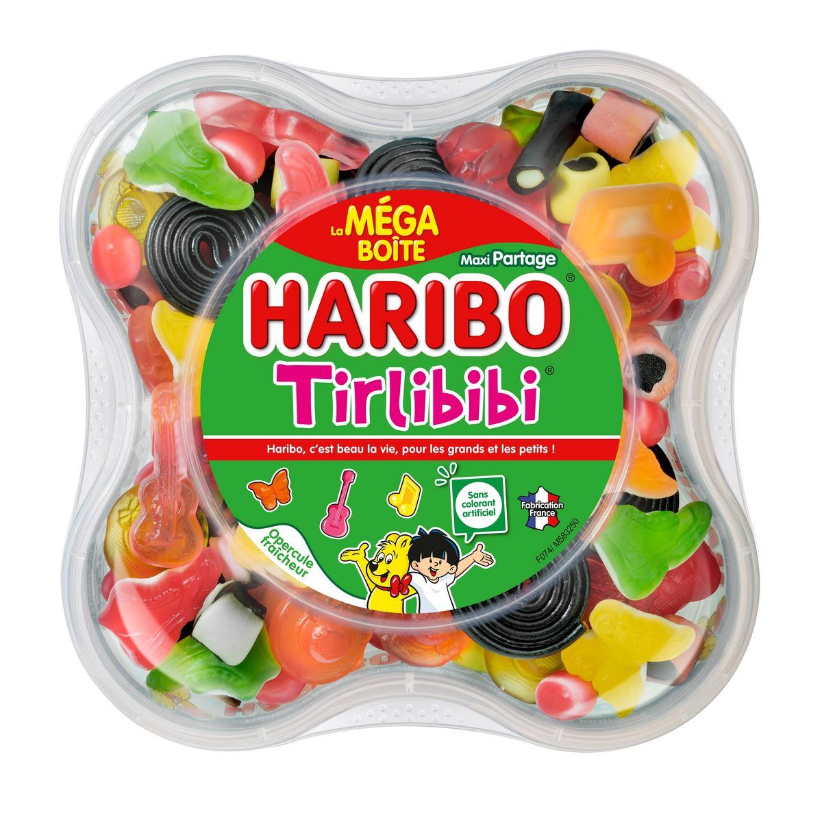 HARIBO Tirlibibi Assortiment de bonbons gélifiés en boîte Format familial  1kg pas cher 