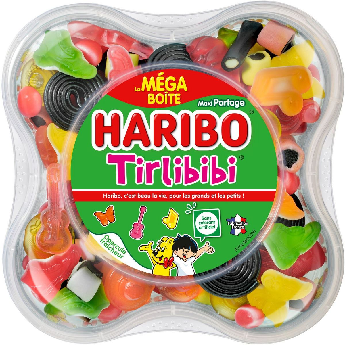 HARIBO Tirlibibi Assortiment de bonbons gélifiés en boîte Format familial  1kg pas cher 