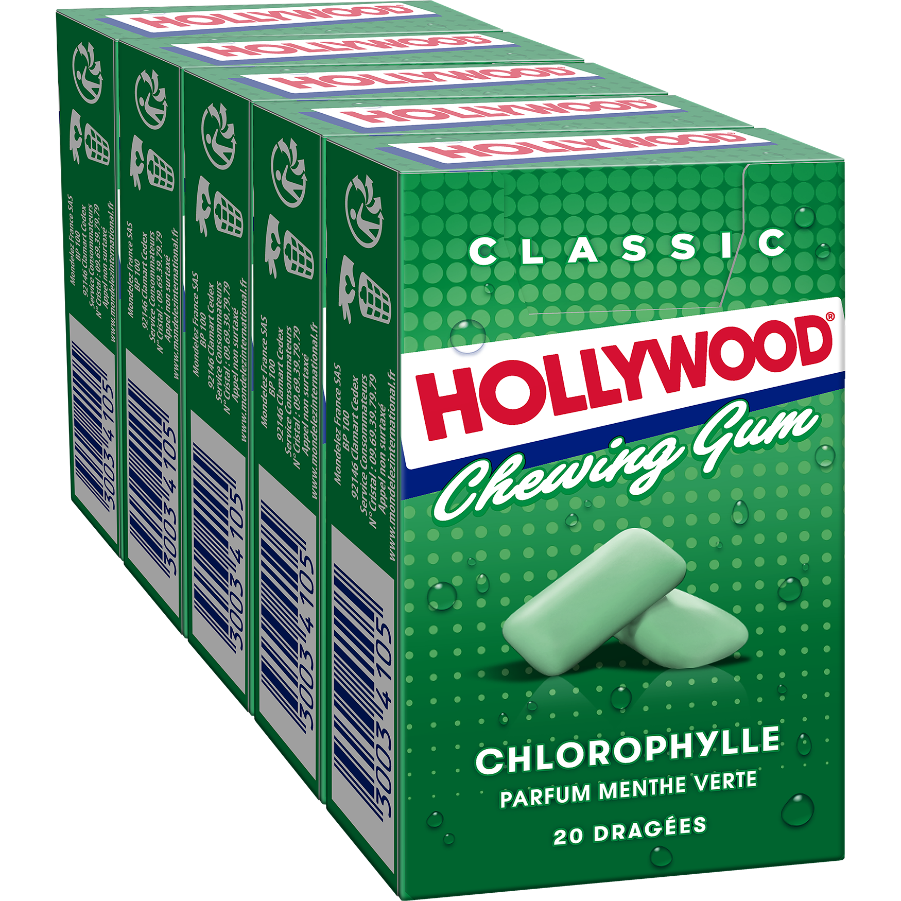 Freedent - Chewing-gum chlorophylle 5 x 10 dragées - Supermarchés