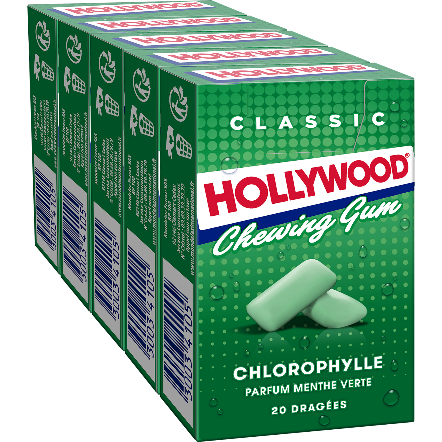 Achat / Vente Hollywood Chewing-gum cocktail fruits sans sucres, 92g