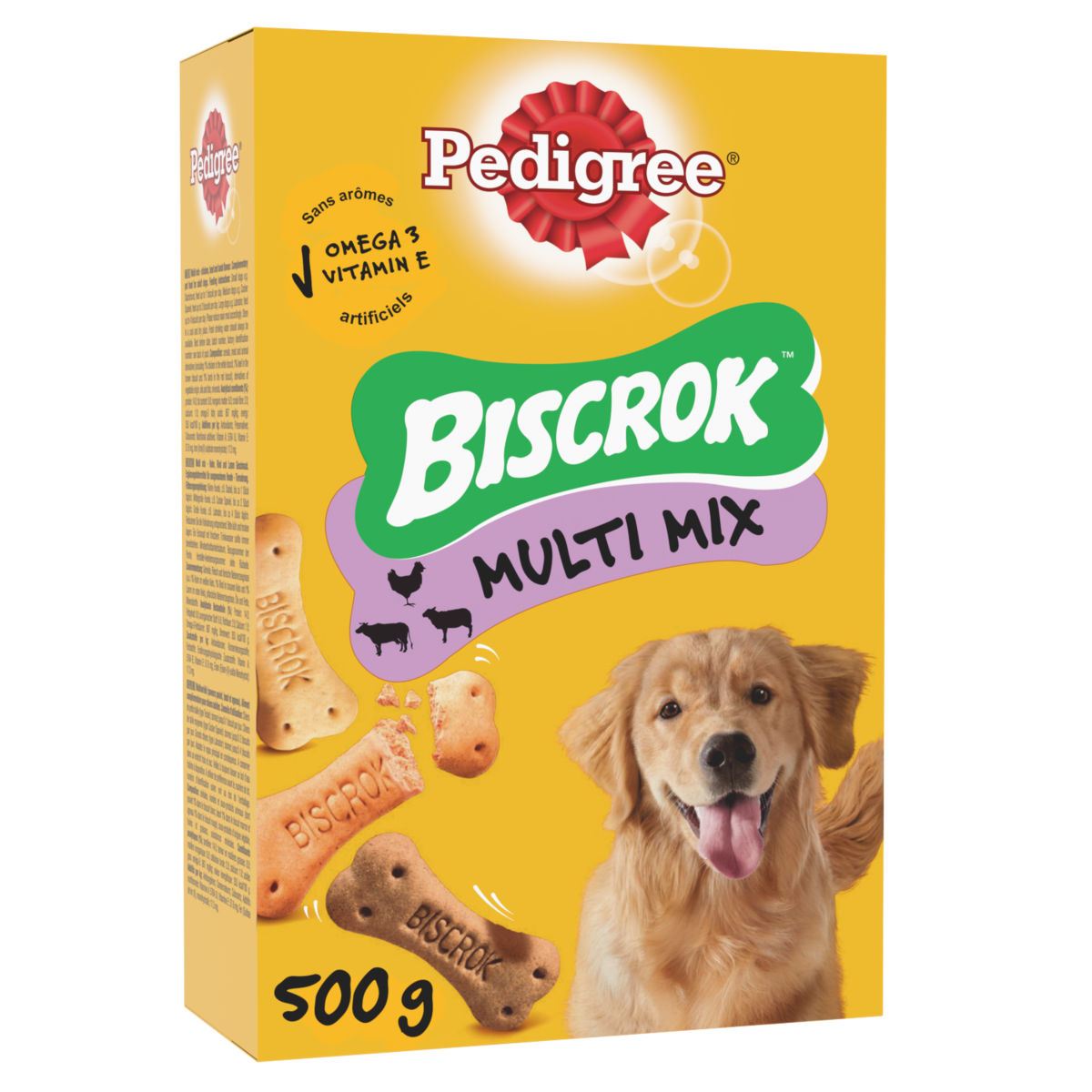 PEDIGREE Friandises biscrok multi mix biscuits pour chien 500g