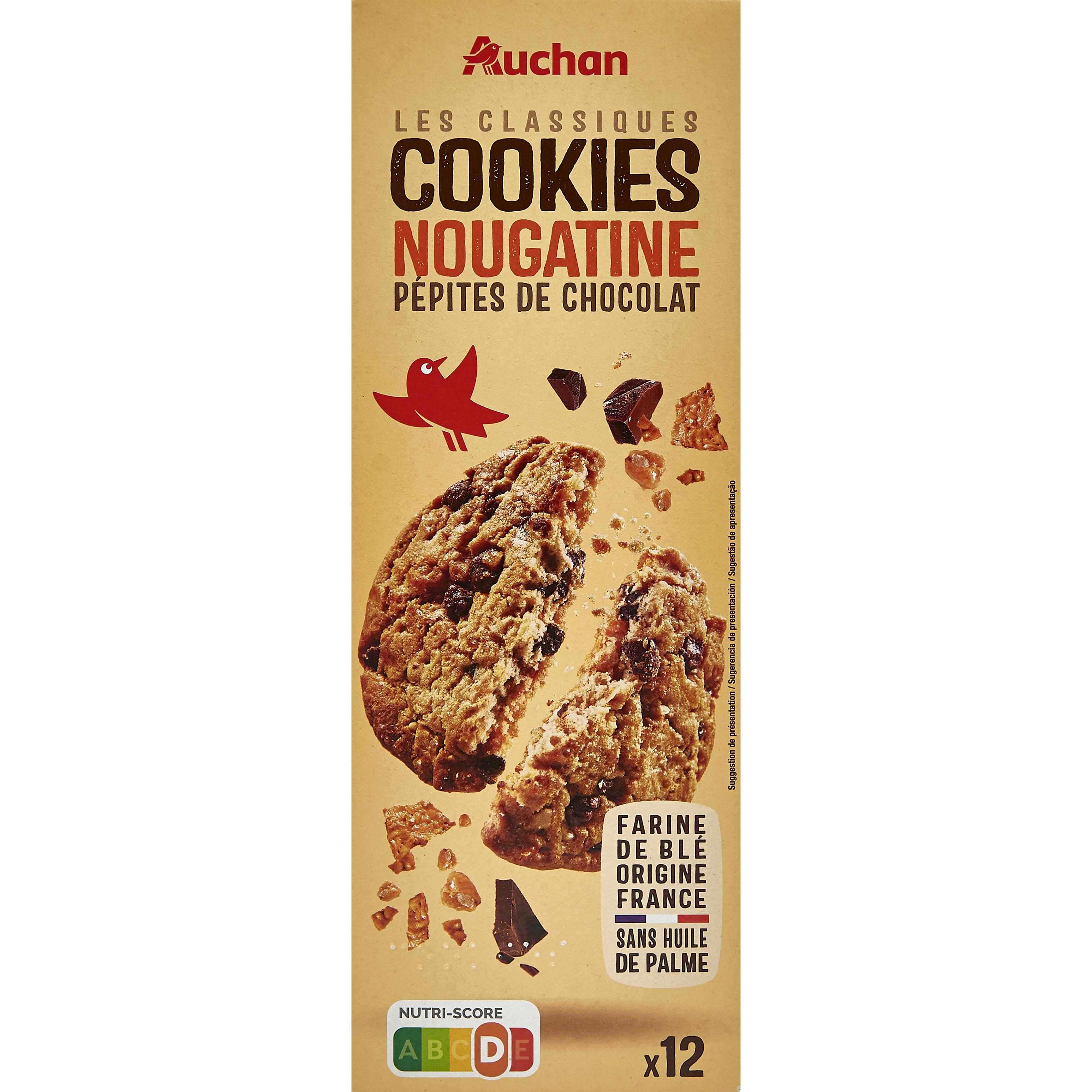 AUCHAN Assortiment de biscuits fins au chocolat belge x80 pas cher