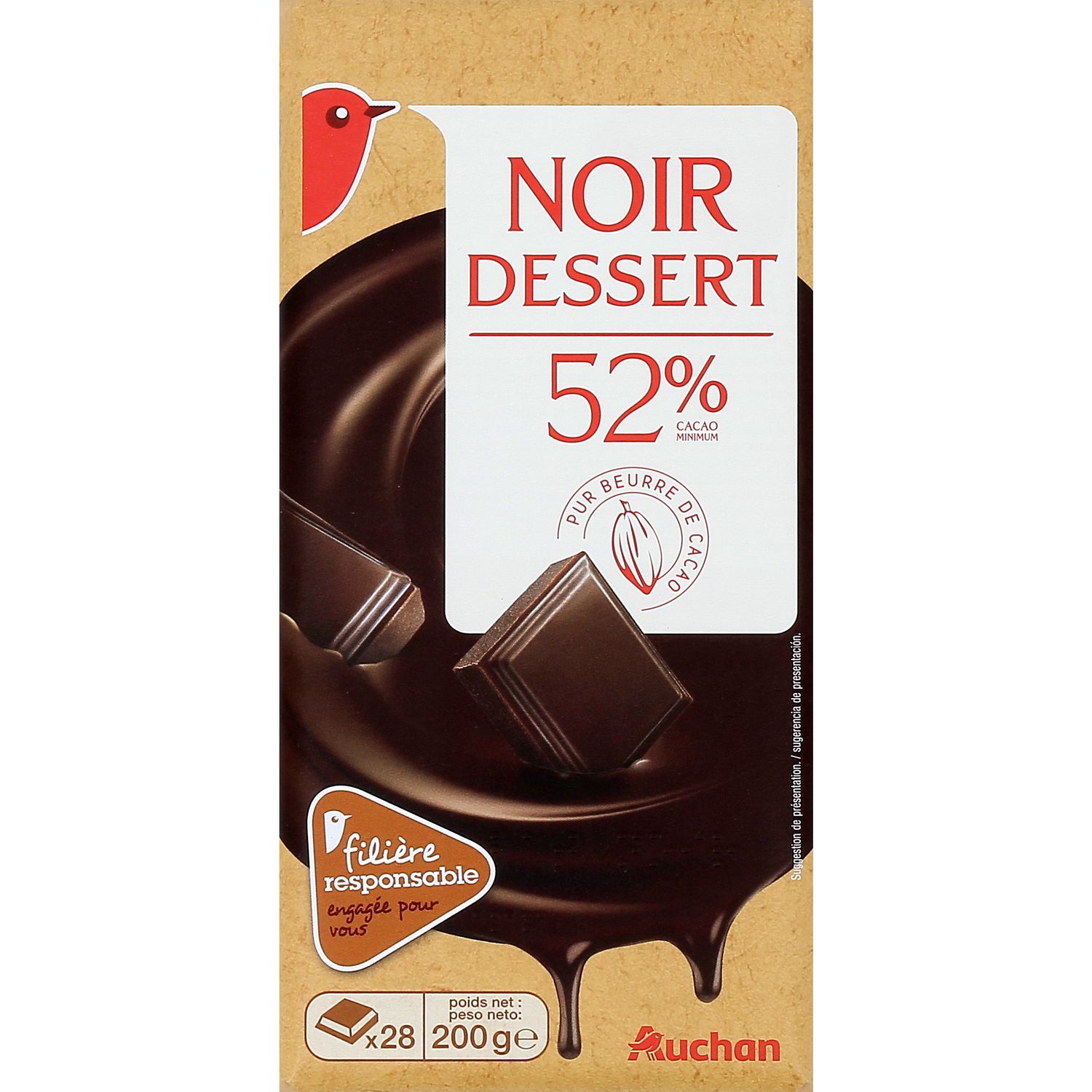 Palets Pâtissier Chocolat Noir 55% Cacao (Tablette D'or)