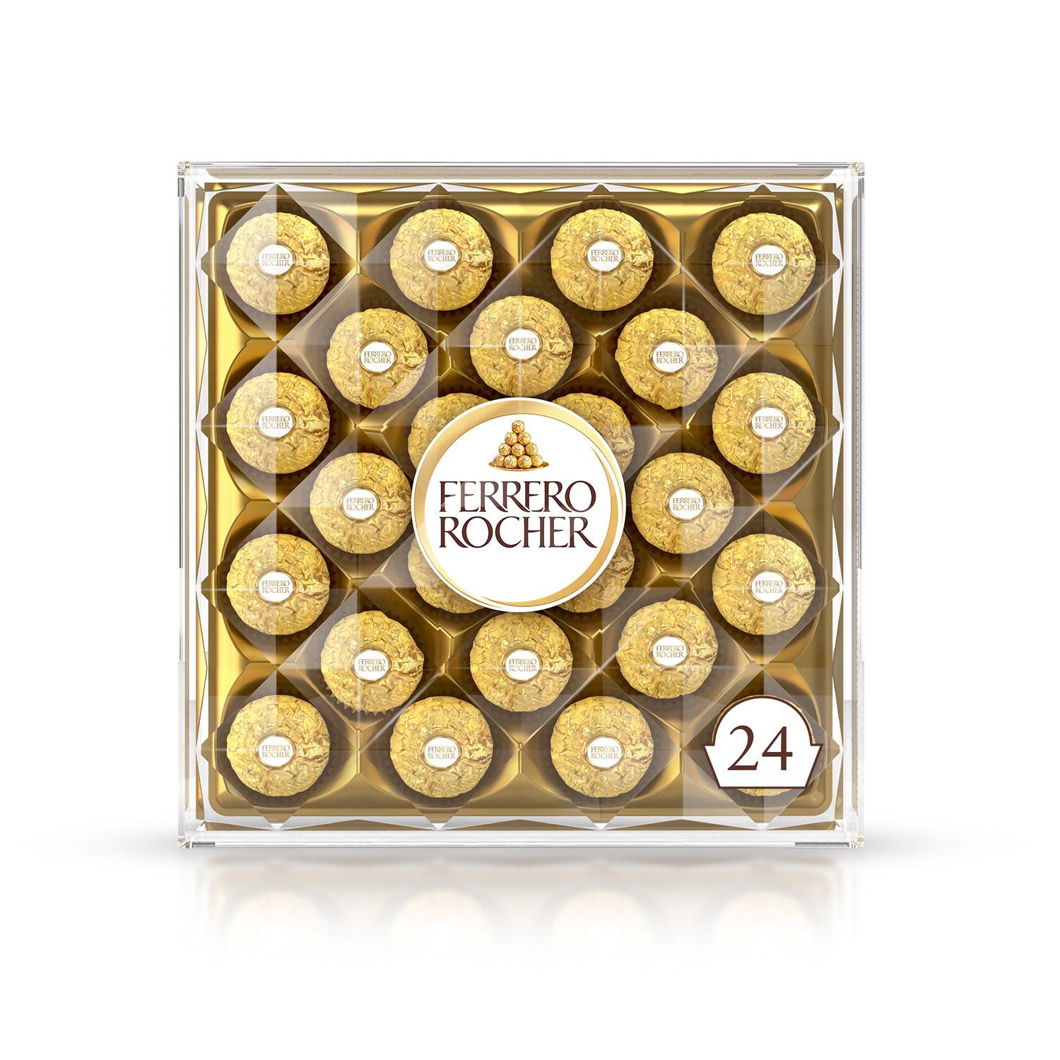 Rocher chocolat au lait noisettes FERRERO ROCHER la boîte de 30 rochers -  375g