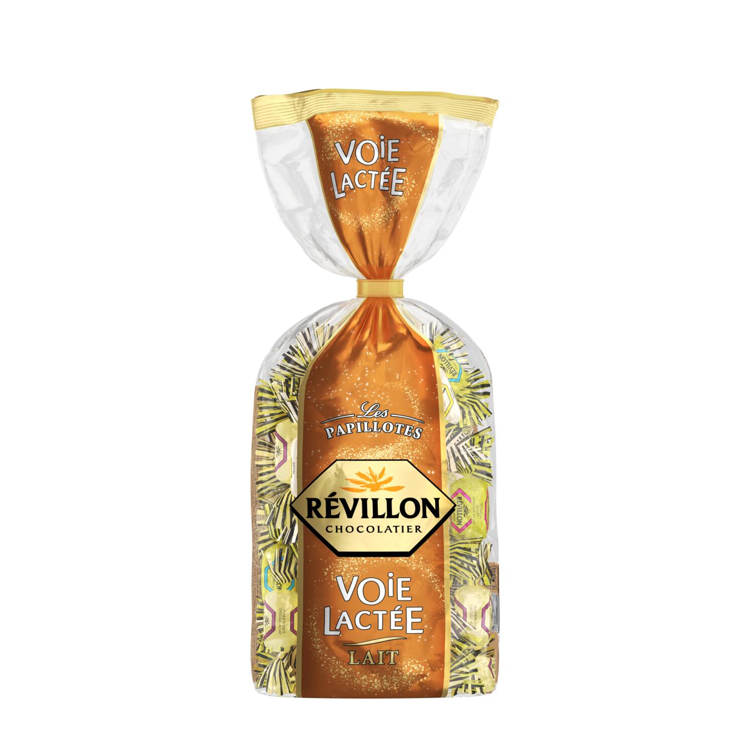 REVILLON CHOCOLATIER Les papillotes Voie Lactée chocolats au lait en sachet  420g pas cher 