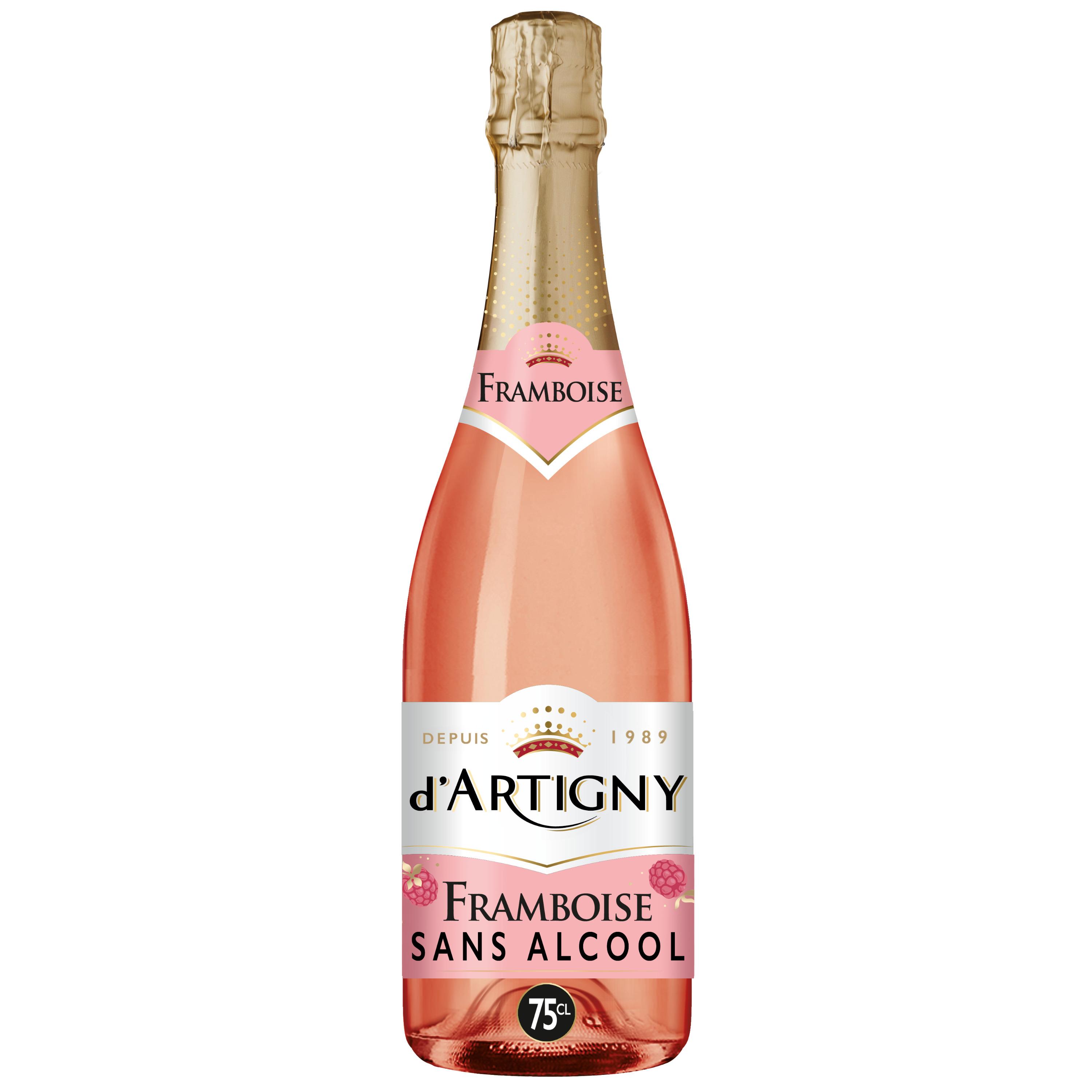 D'ARTIGNY Boisson pétillante sans alcool framboise 75cl pas cher 