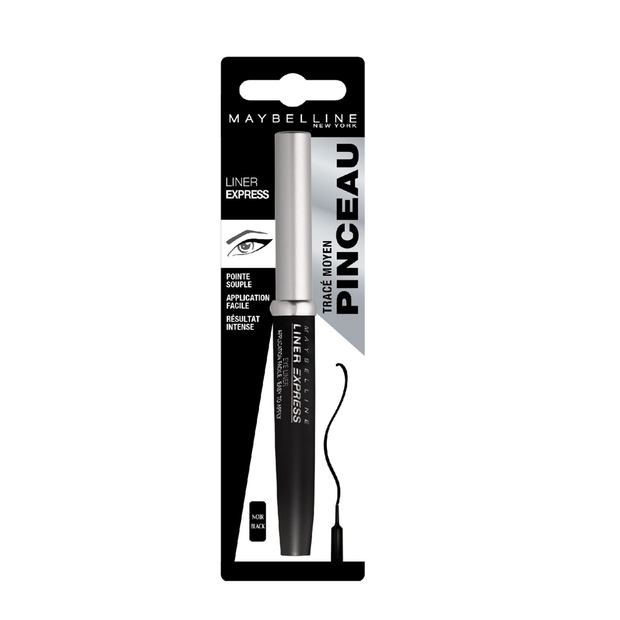 GEMEY MAYBELLINE Liner Express eyeliner pointe pinceau souple noir 1 liner  pas cher 