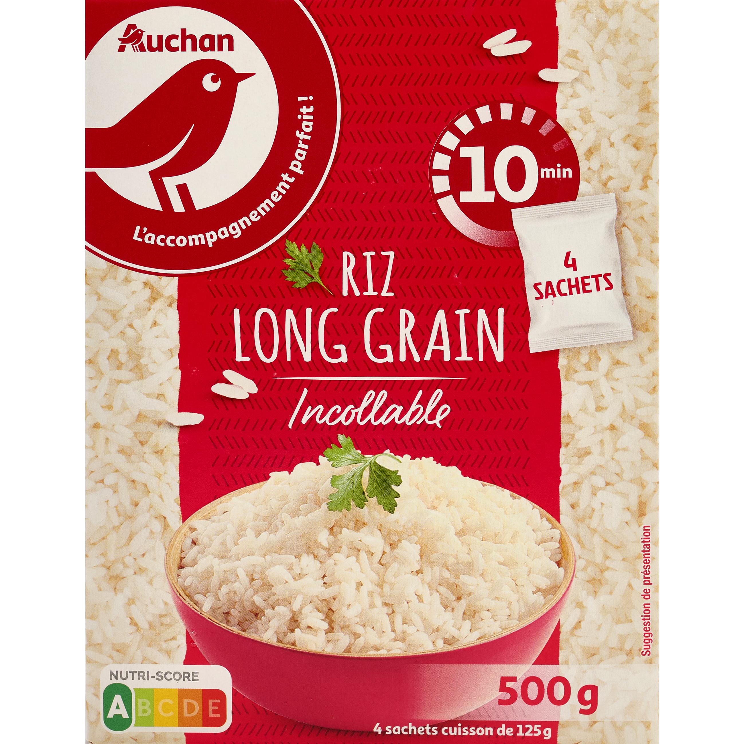 AUCHAN Riz basmati sachets cuisson prêt en 11 min 4 sachets 500g