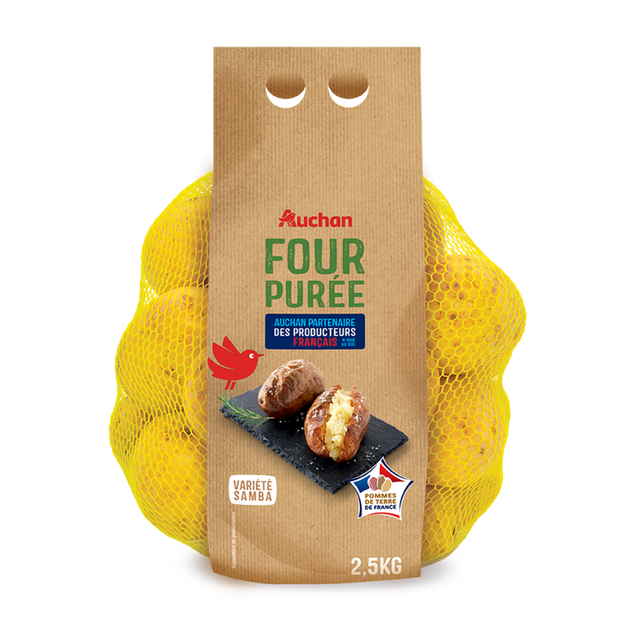 AUCHAN Purée de pommes de terre 4x4 personnes 4x125g pas cher 