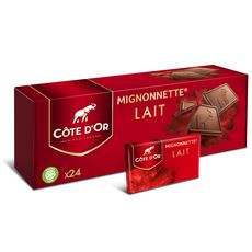 COTE D'OR Mignonnettes de chocolats au lait 24 pièces 240g