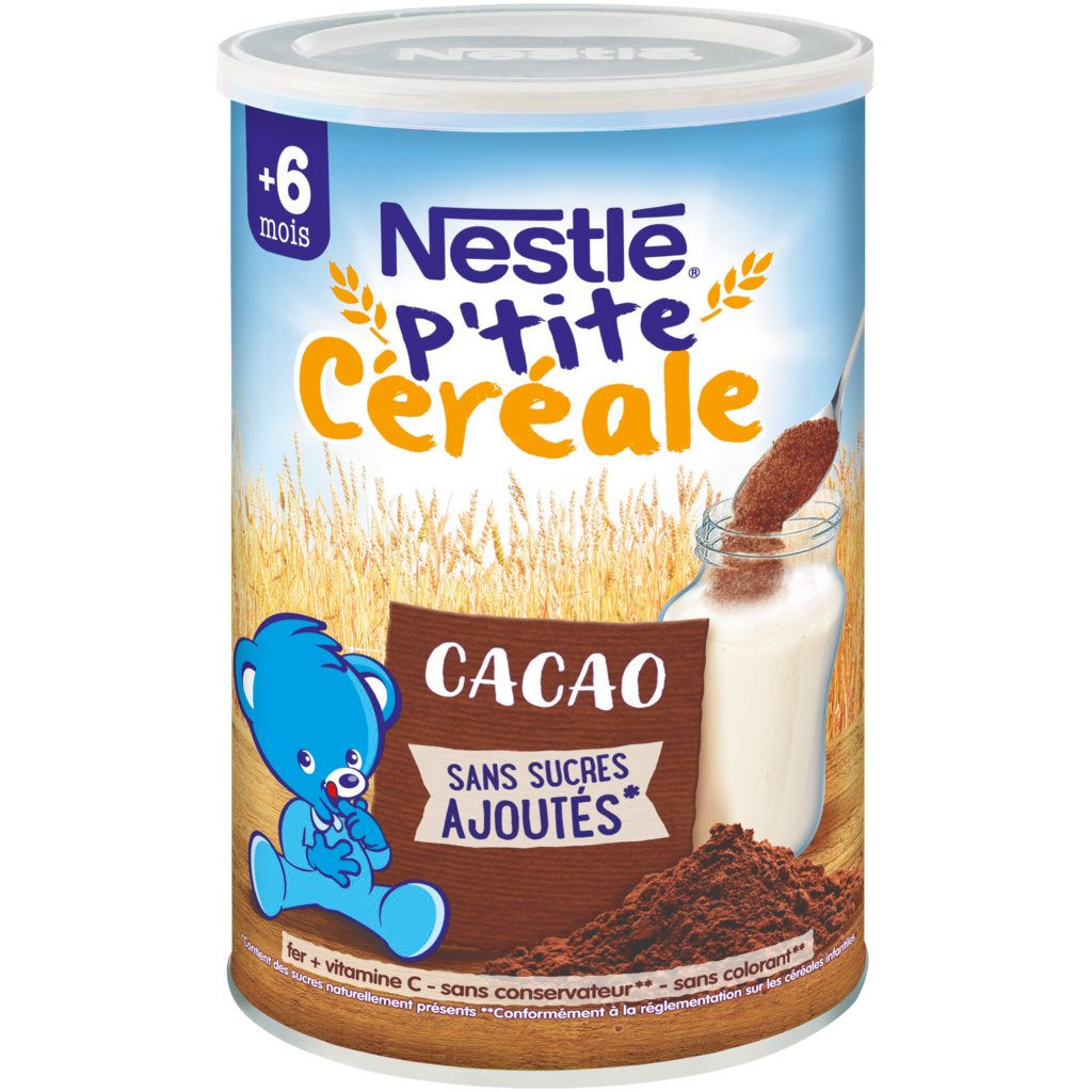 NESTLE Nestlé P'tit céréale vanille chocolat au lait en poudre dès 12 mois  400g 400g pas cher 