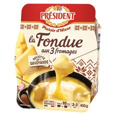 PRESIDENT Fondue aux 3 fromages 2-3 personnes 450g