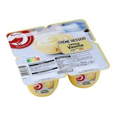 AUCHAN Crème dessert à la vanille 4x125g
