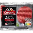 CHARAL Steaks Hachés Pur Bœuf 15%mg 2 pièces 260g