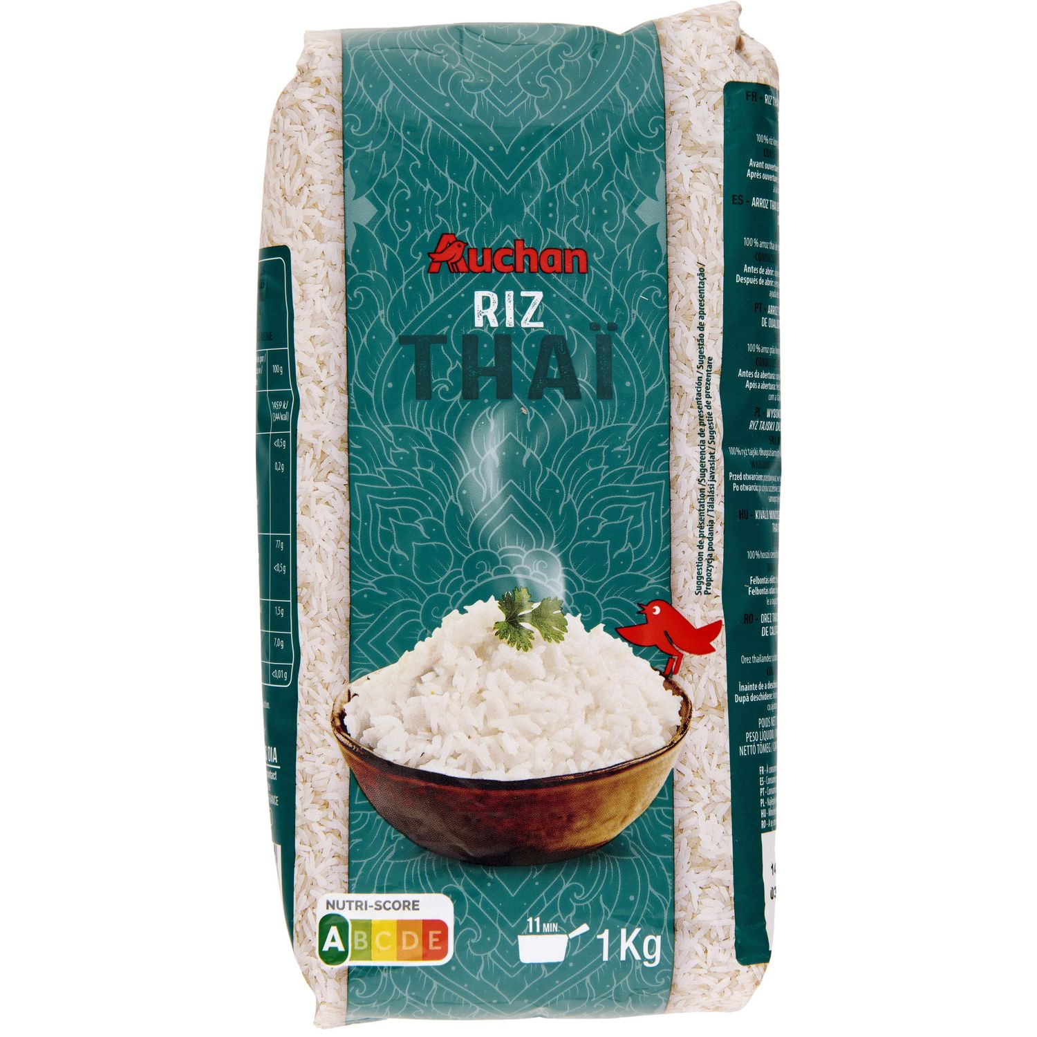 AUCHAN Riz thaï 4 sachets 500g pas cher 