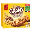 GRANY Barres de céréales au riz soufflé et chocolat 6 barres 125g