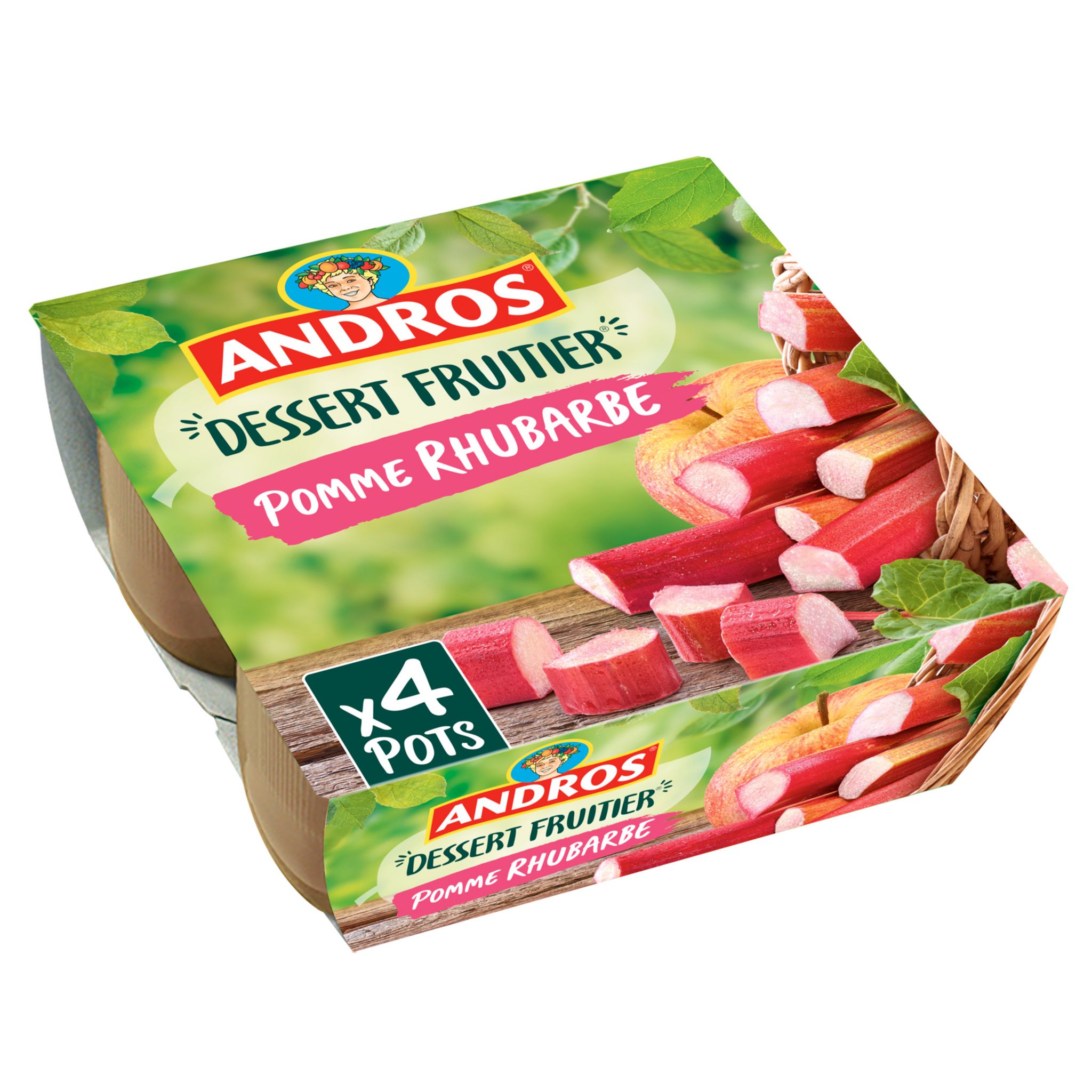 Livraison à domicile Andros Pomme Fraise Sans Sucre Ajouté, 4x100g