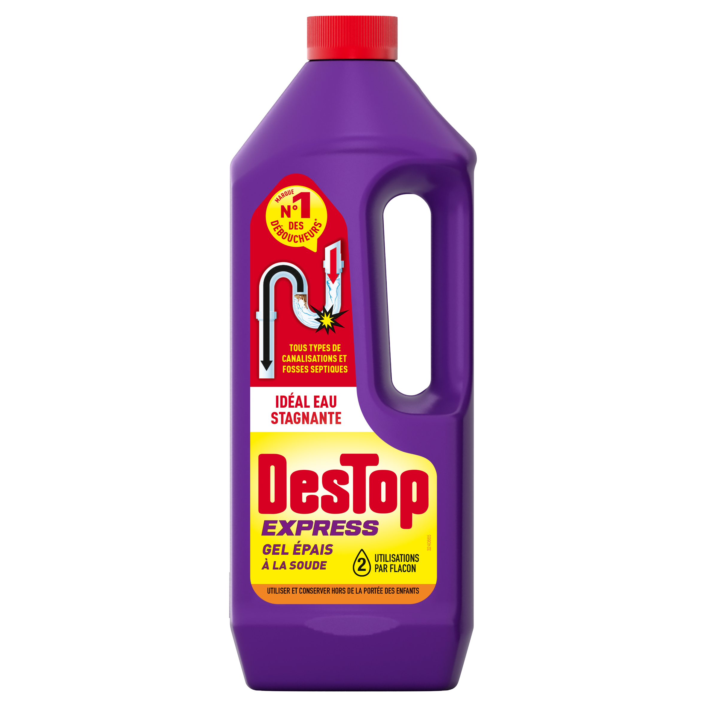 DESTOP Gel déboucheur javel express fosses septiques 1l pas cher 