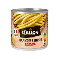 D'AUCY Haricots beurre extra fins 100% cultivés en France 220g