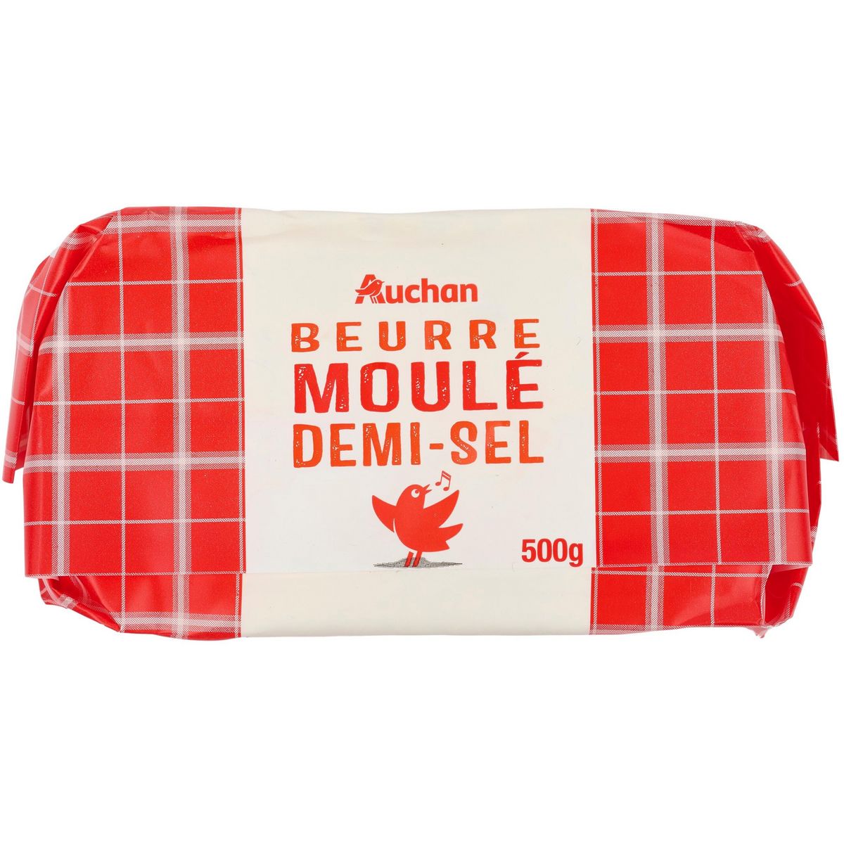 AUCHAN Beurre moulé demi-sel 500g pas cher 