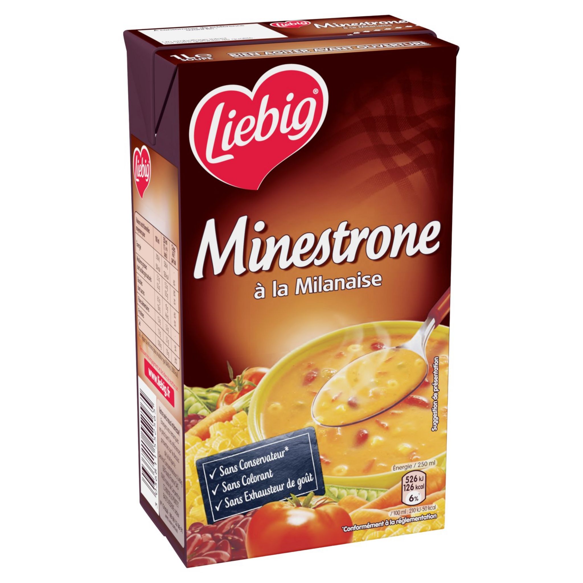 LIEBIG Soupe minestrone façon napolitaine 2 personnes 2x30cl pas cher 