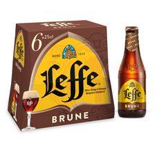 LEFFE Bière brune 6,5% bouteilles 6x25cl