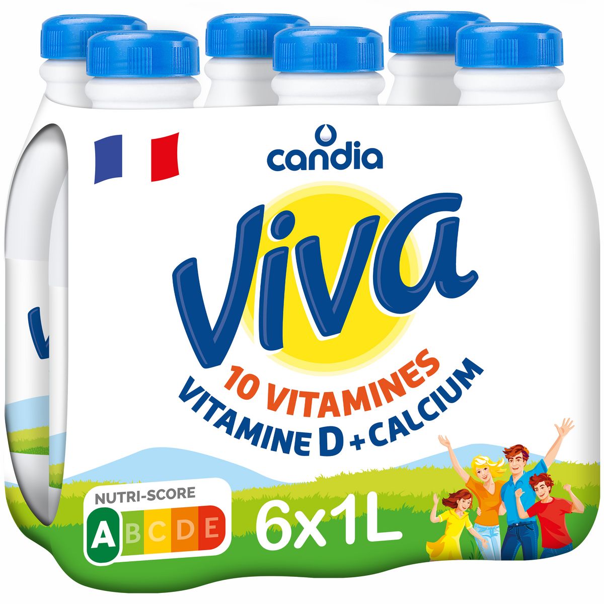 CANDIA Viva -  lait vitaminé UHT - 10 vitamines 6x1L
