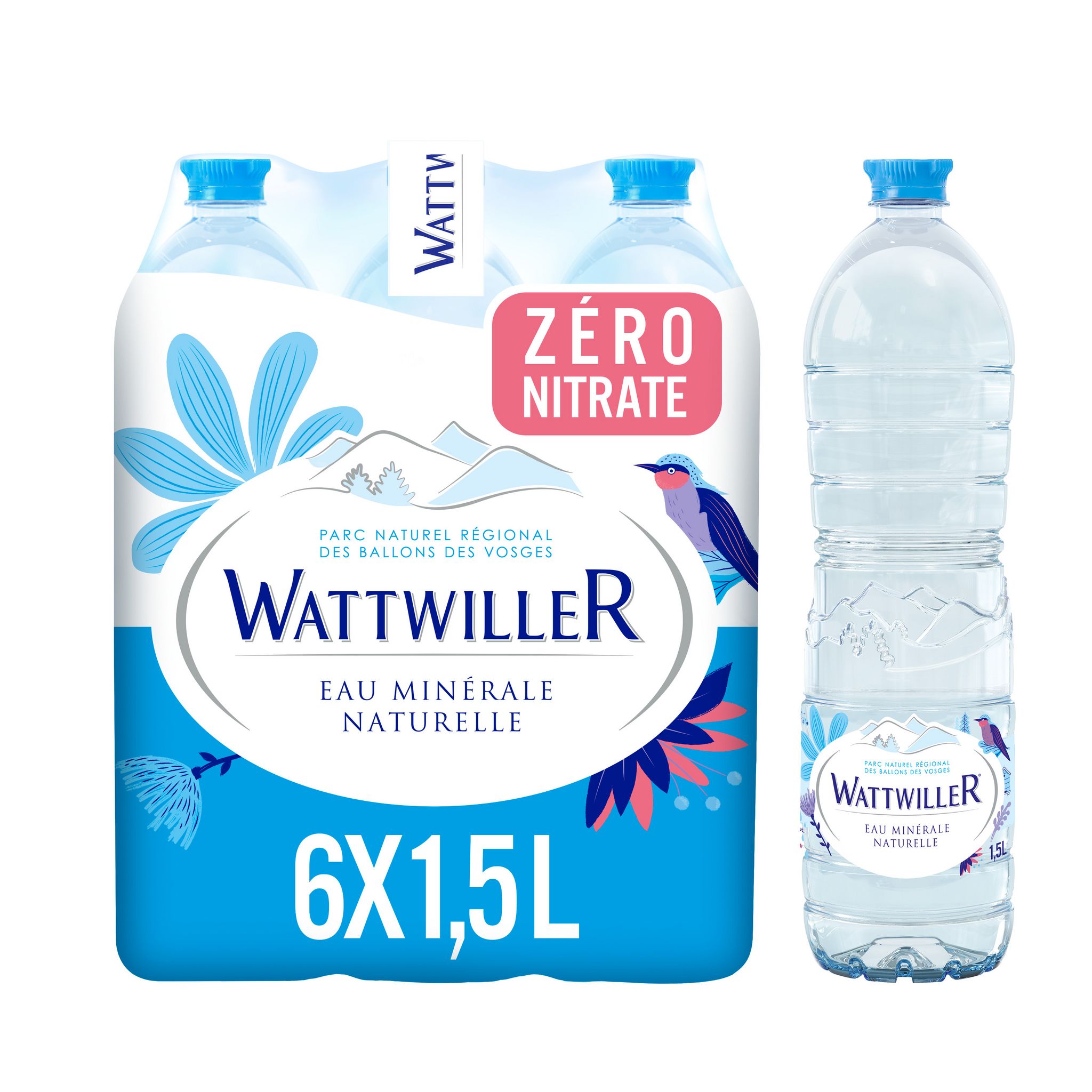 Eau minérale naturelle plate Nature - 6 x 1L