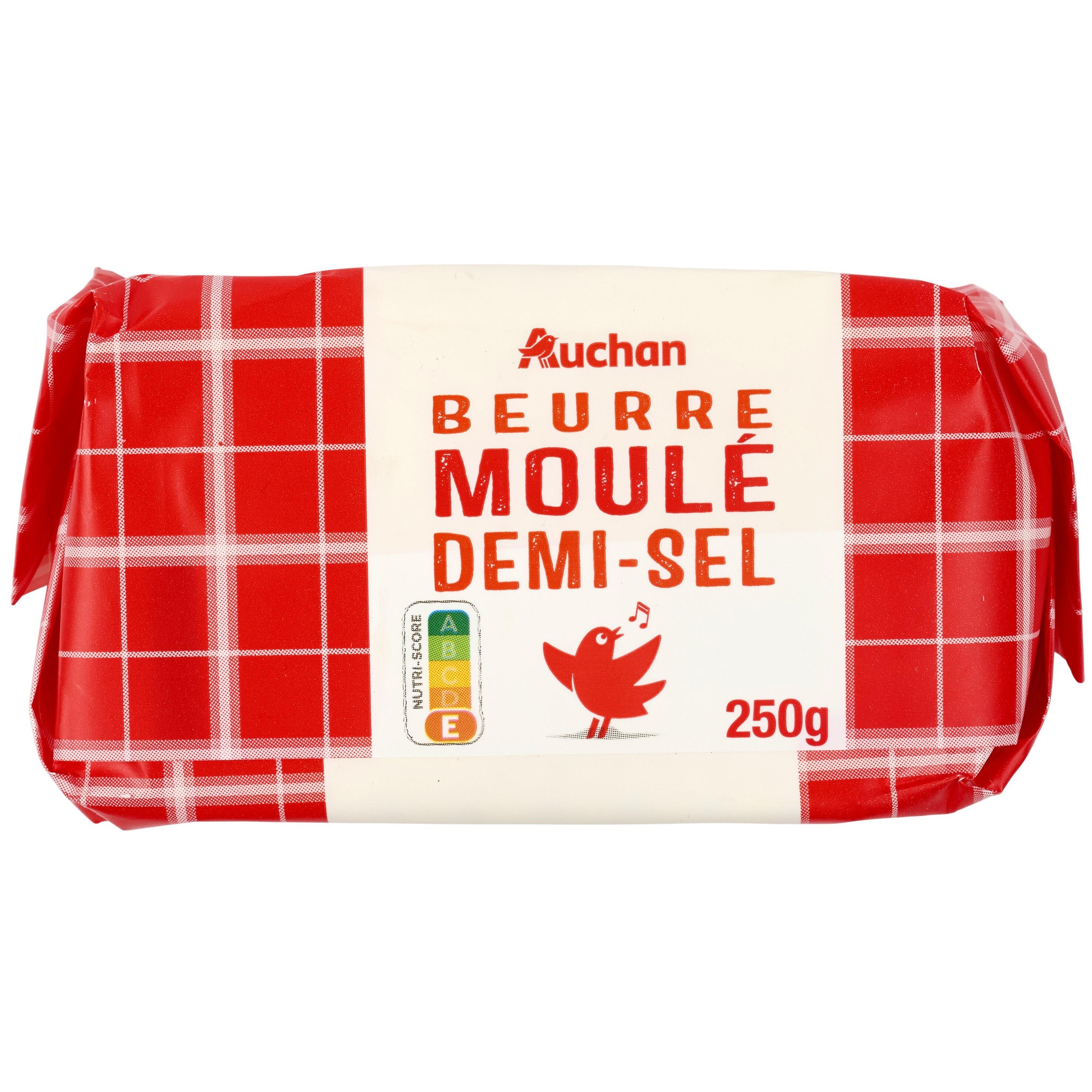 AUCHAN Beurre moulé doux 500g pas cher 