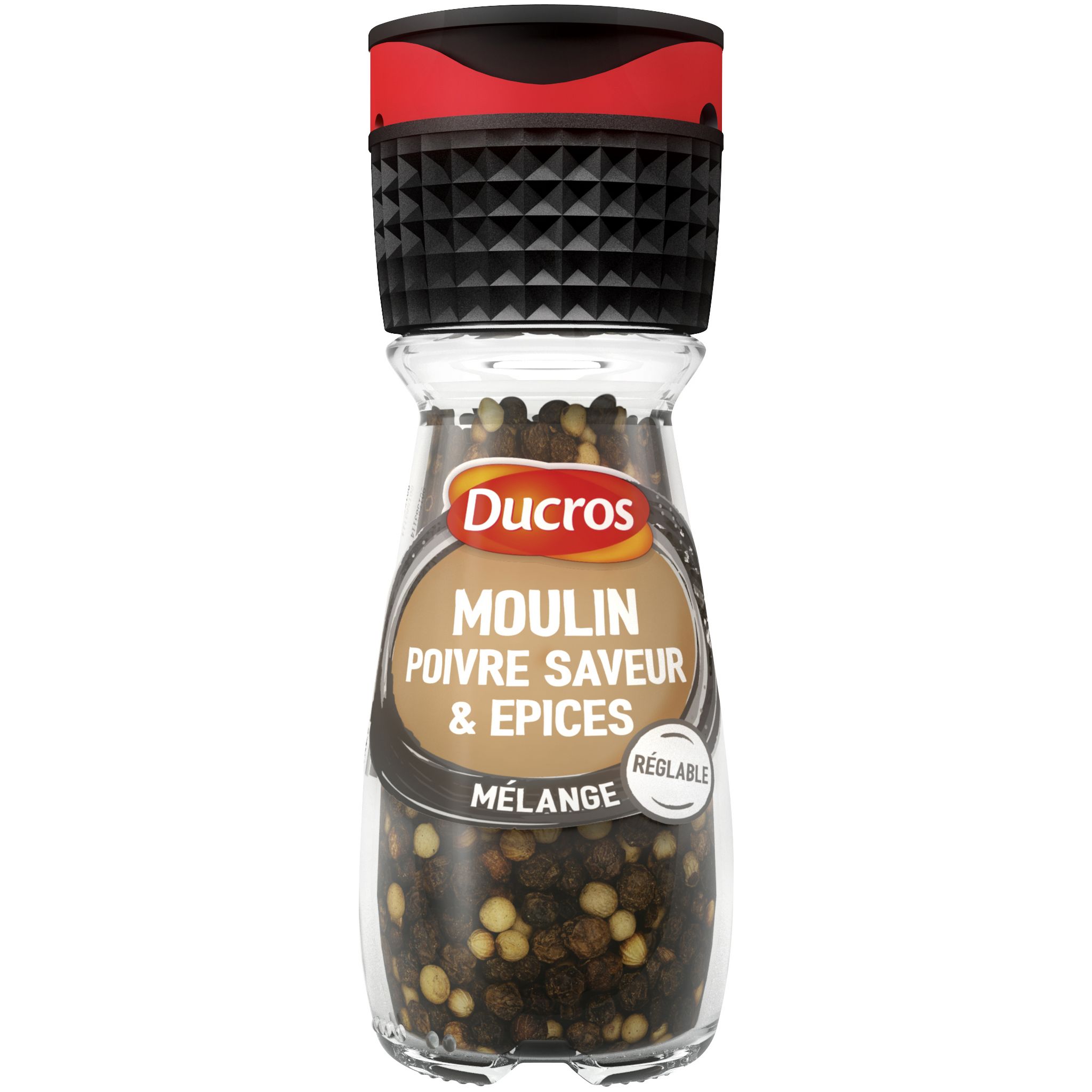 DUCROS Mélange poivre saveur et épices en grains en moulin 30g pas