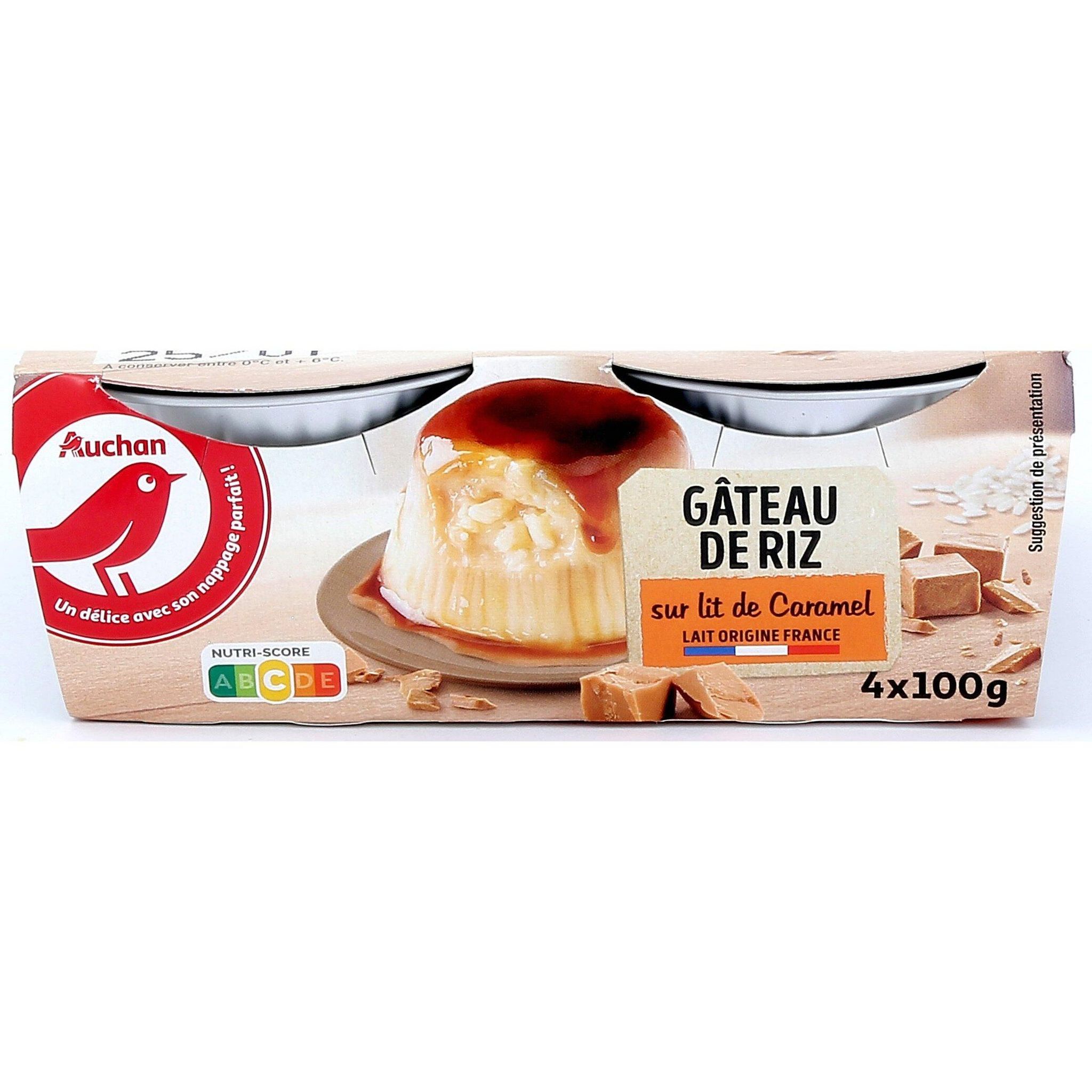 LA LAITIERE Mousse de riz au lait au caramel 4x80g pas cher 