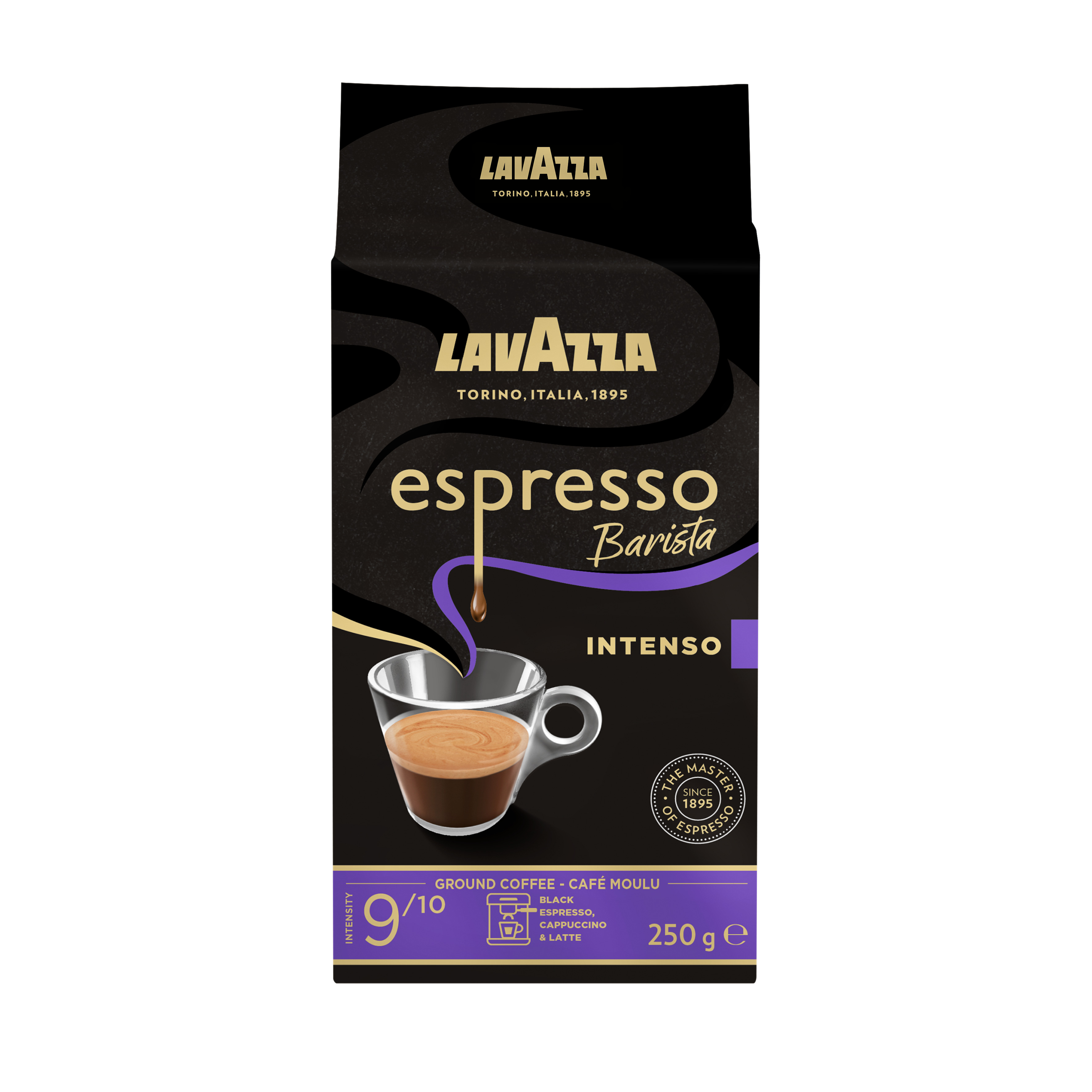 LAVAZZA Café Espresso barista en grains intensité 6 1kg pas cher 