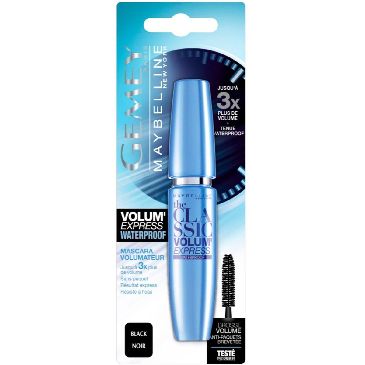 GEMEY MAYBELLINE Volum Express mascara volumateur waterproof noir 10ml pas  cher 