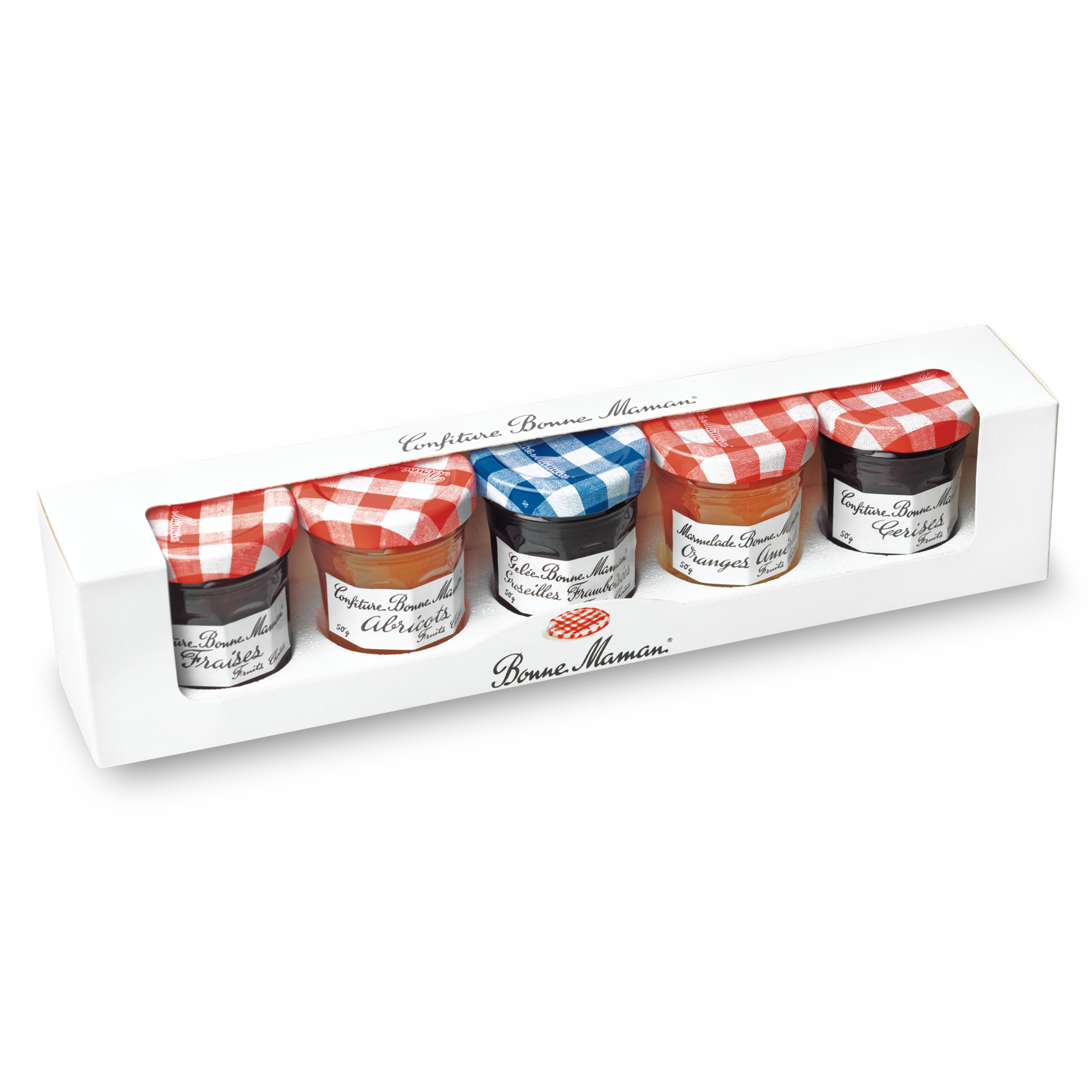 Assortiment de 6 Mini Pots de Confiture Bonne Maman Les mini portions de  confitures assorties Bonne Maman