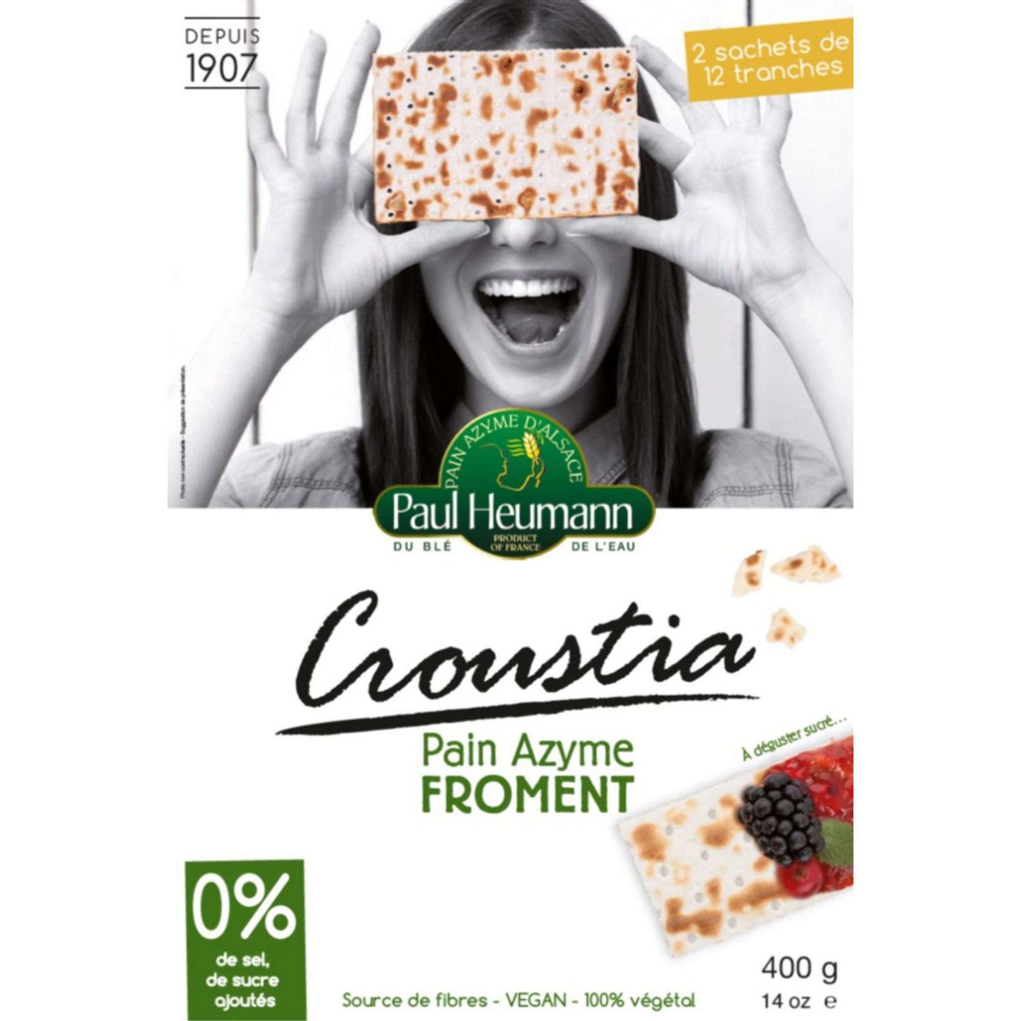 BISCUITERIE D'AGEN Pains azymes croustillants 2x6 toasts 600g pas cher 