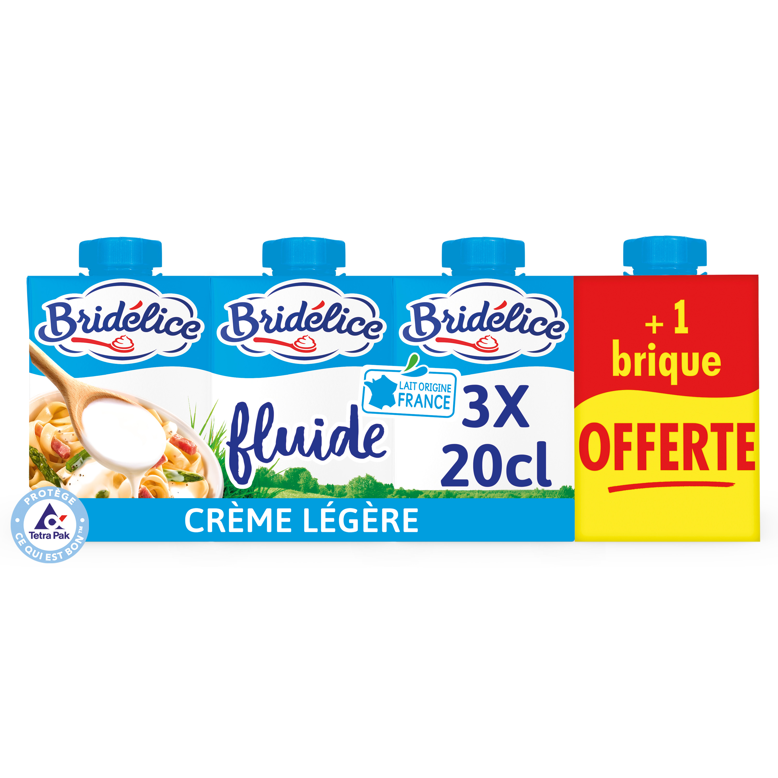 Crème légère fluide UHT 12% Mat. Gr. - 3 x 20 cl - DELISSE au meilleur prix