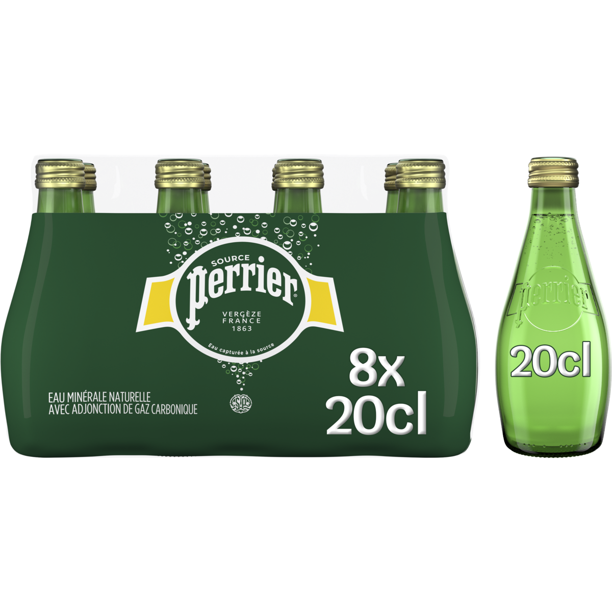 Perrier Eau minérale naturelle gazeuse - Lot 12 bouteilles en verre non  consigné 75 cl - Eau en Bouteillefavorable à acheter dans notre magasin