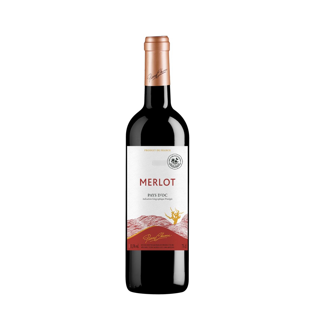 PIERRE CHANAU Vin rouge IGP Pays-d'Oc merlot 75cl