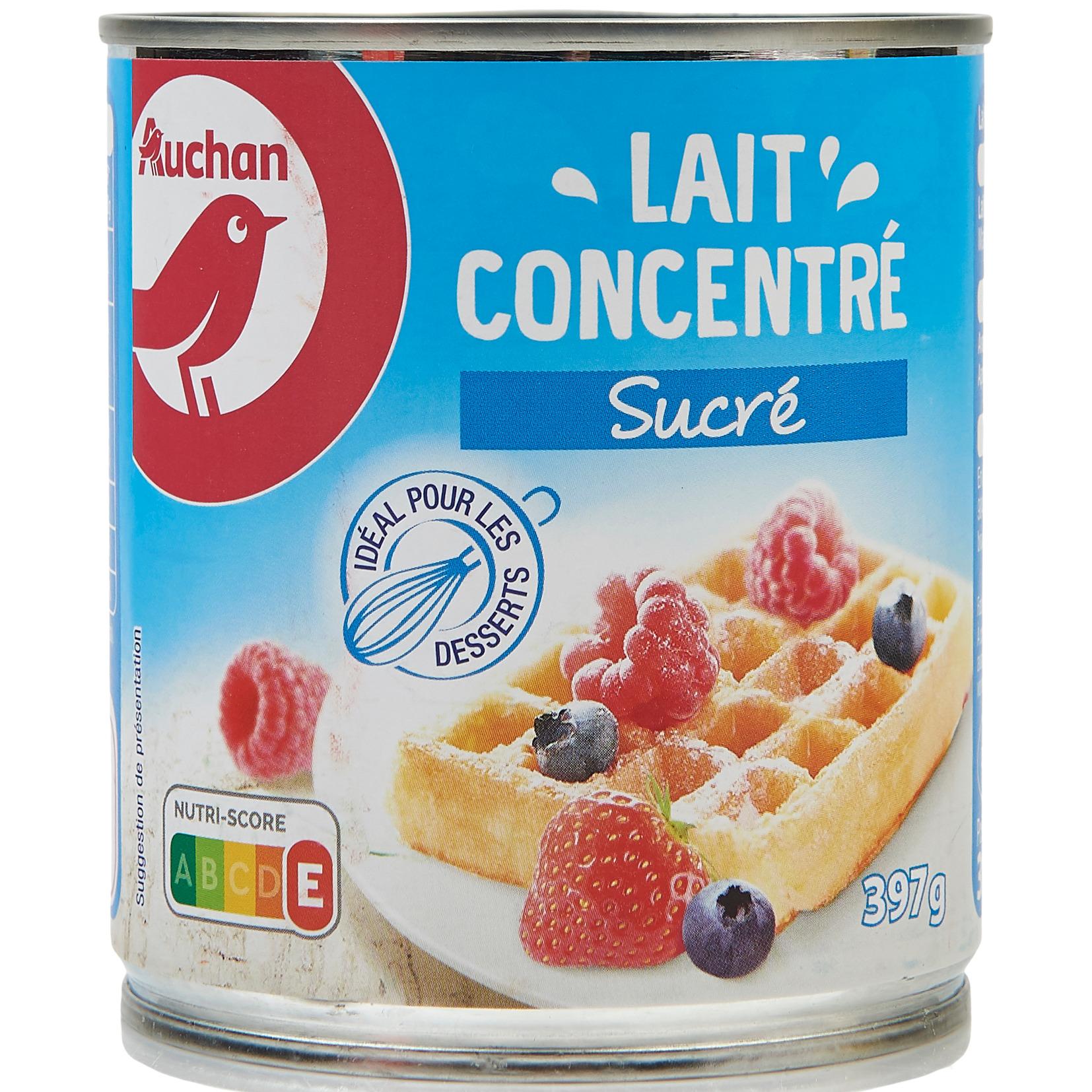 Auchan - Lait concentré non-sucré 170g