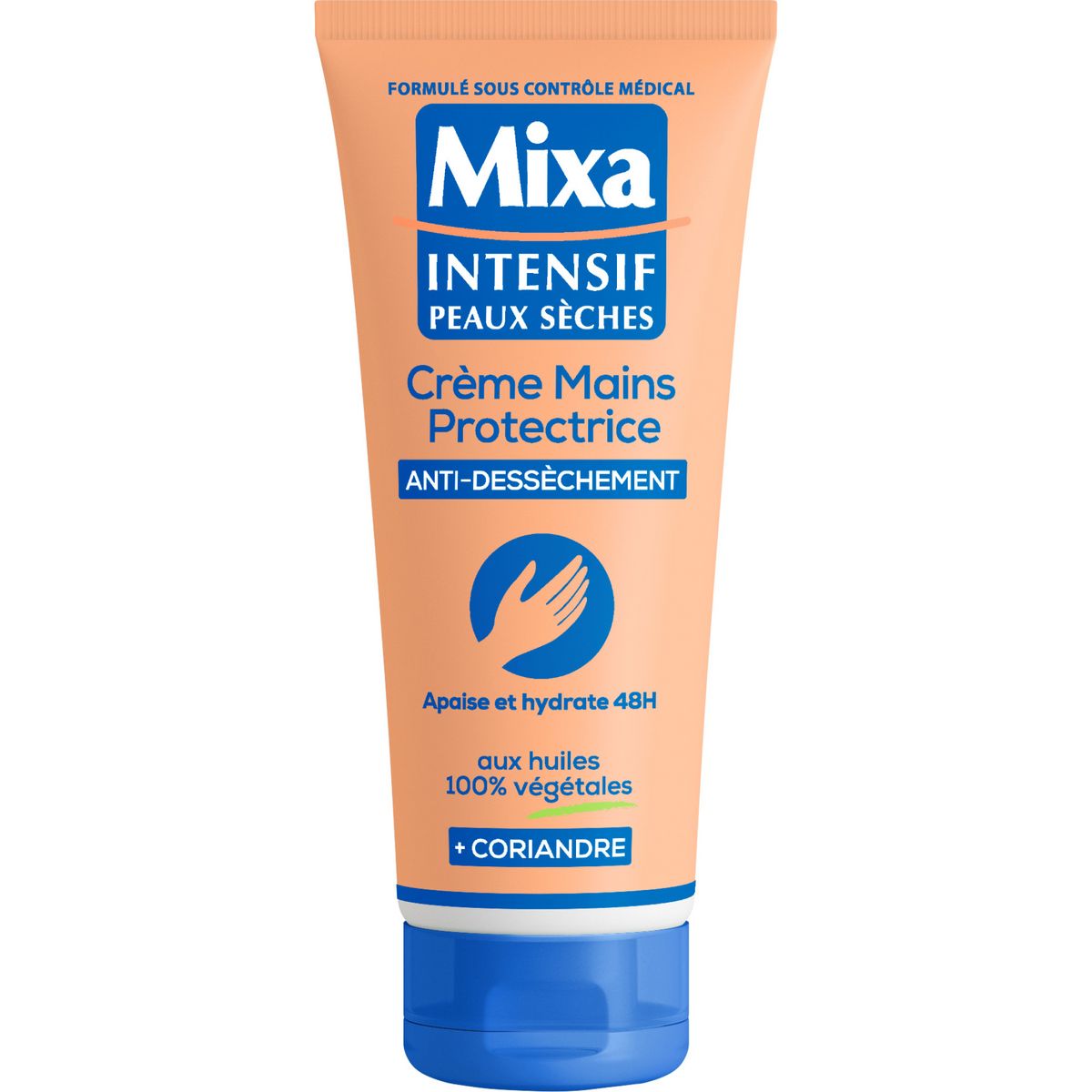 Mixa Intensif Peaux Sèches Crème Mains Nutritive 100 ml, Lot de 3