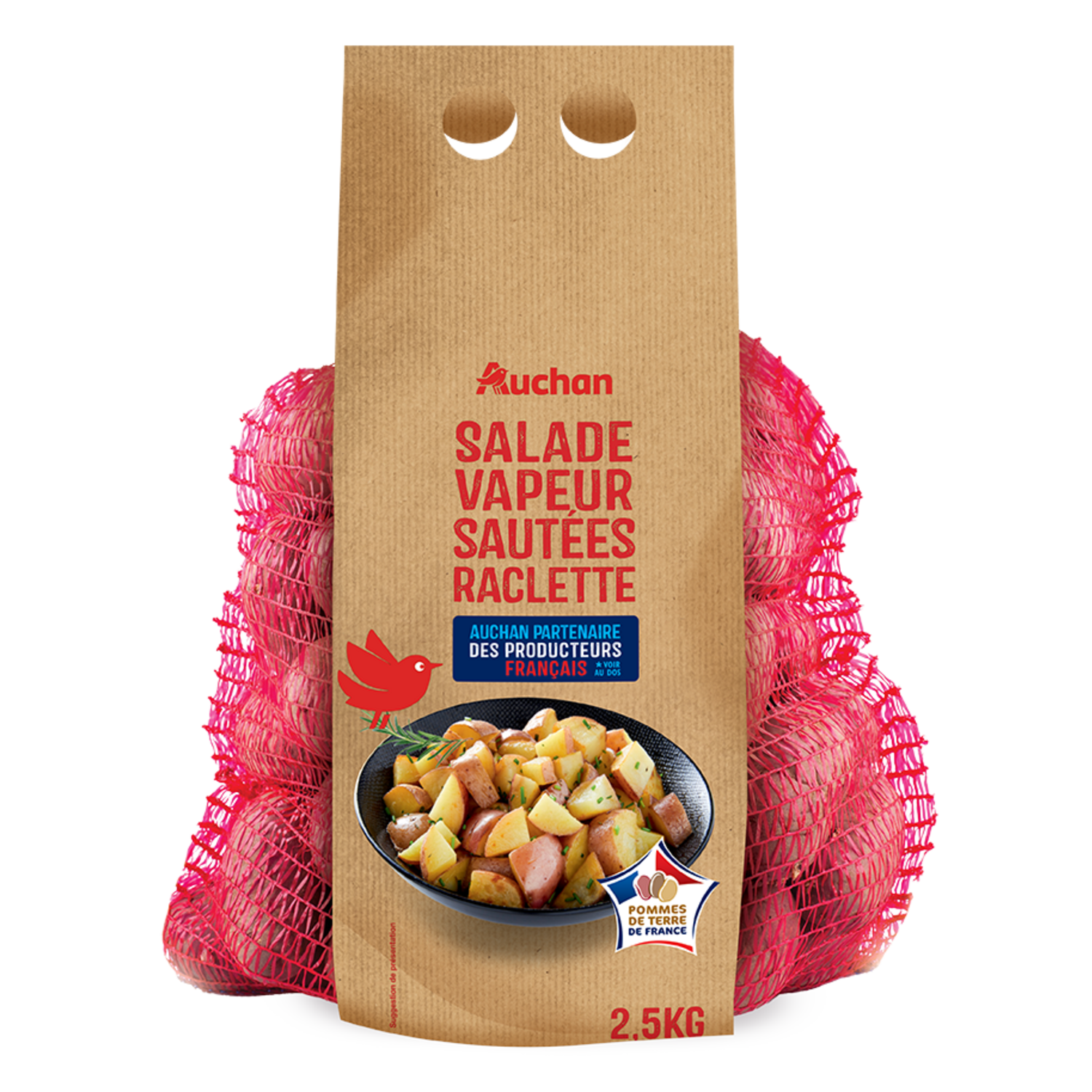 Pommes de terre Vapeur-Raclette Gratin-Rissolées Carrefour - 2,5 Kg